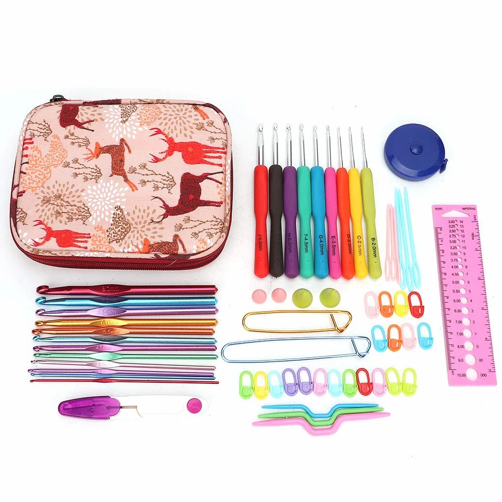 Mini Kit de Costura portátil, Suministros con Accesorios, Aguja de Tejer Hecha a Mano para viajeros Adultos Principiantes