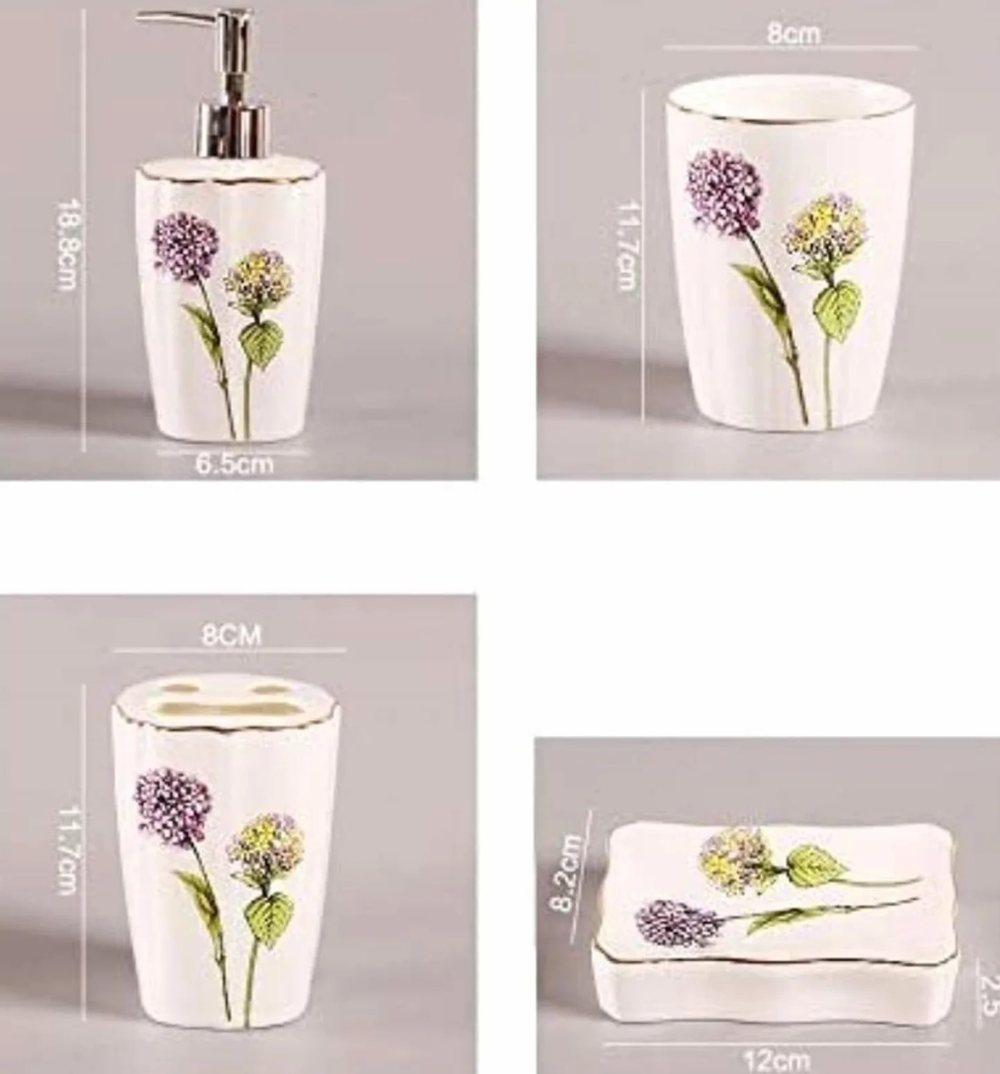 Accesorios De Baño Juego De 5 Piezas Set De Accesorios De Baño Dispensador De Jabón De Baño Soporte para Cepillo De Dientes Vaso Jabonera Set De Baño Accesorios
