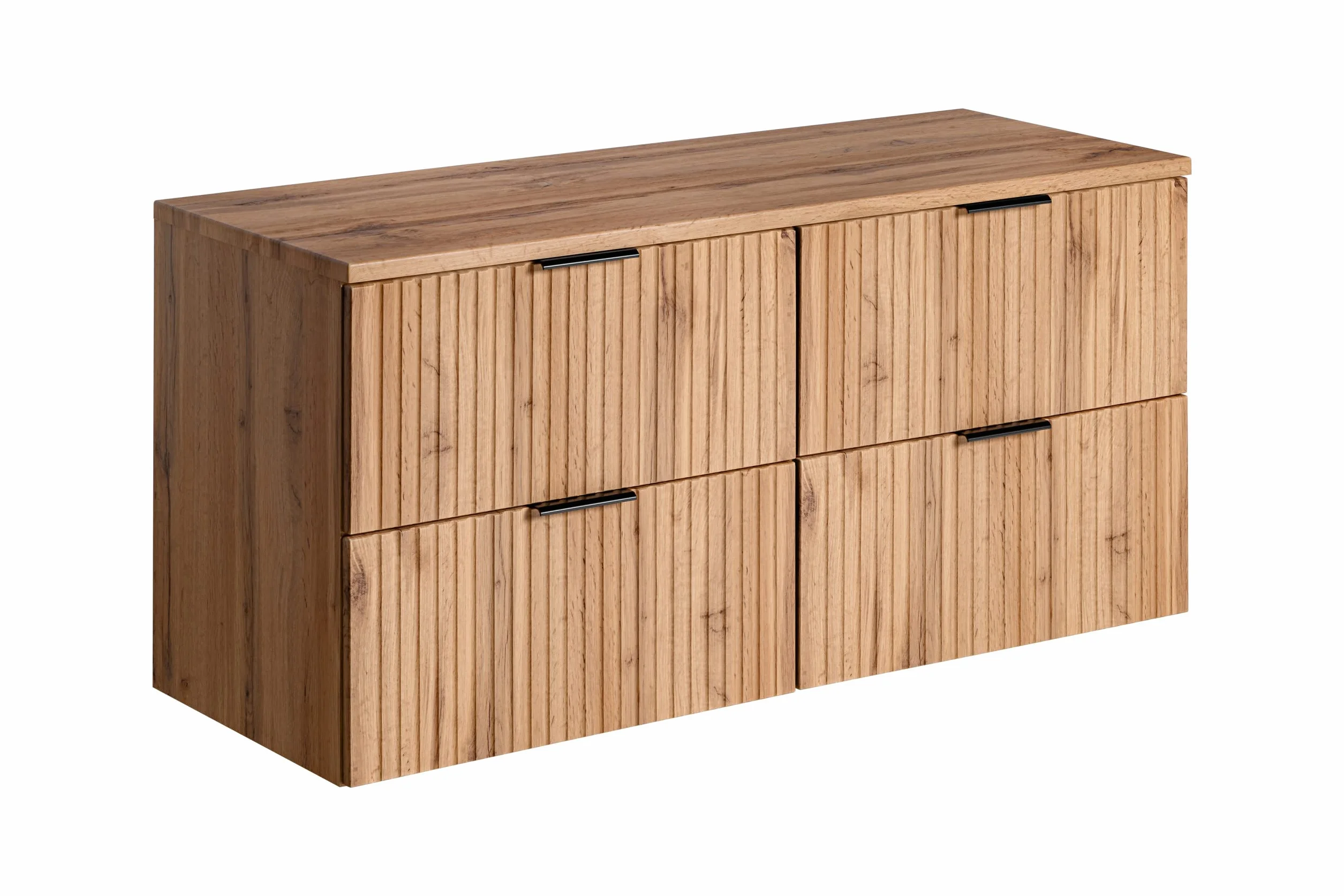 PIASKI Mueble de Lavabo Doble 120 cm ADEL Oak, Con Encimera o Empotrado, Colgante, Para Baño (Con Encimera)