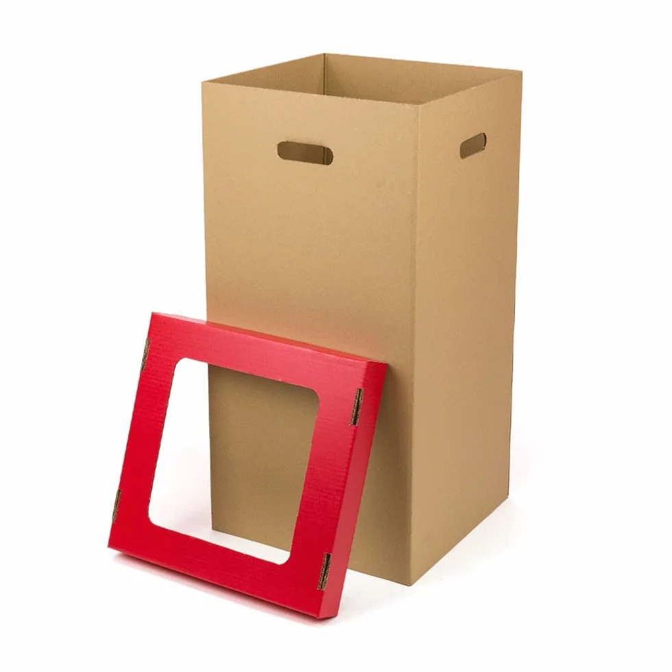Pack 5 unidades - PAPELERA EVENTOS TAPA ROJA ESPECIAL 37 x 37 x 70