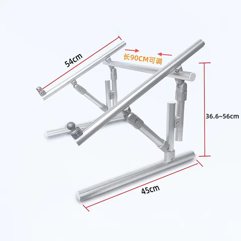 Soporte para punto de cruz, soporte ajustable de aleación de aluminio para punto de cruz y bordado con tensión de trinquete, soporte para bastidor de bordado artístico (70 cm)