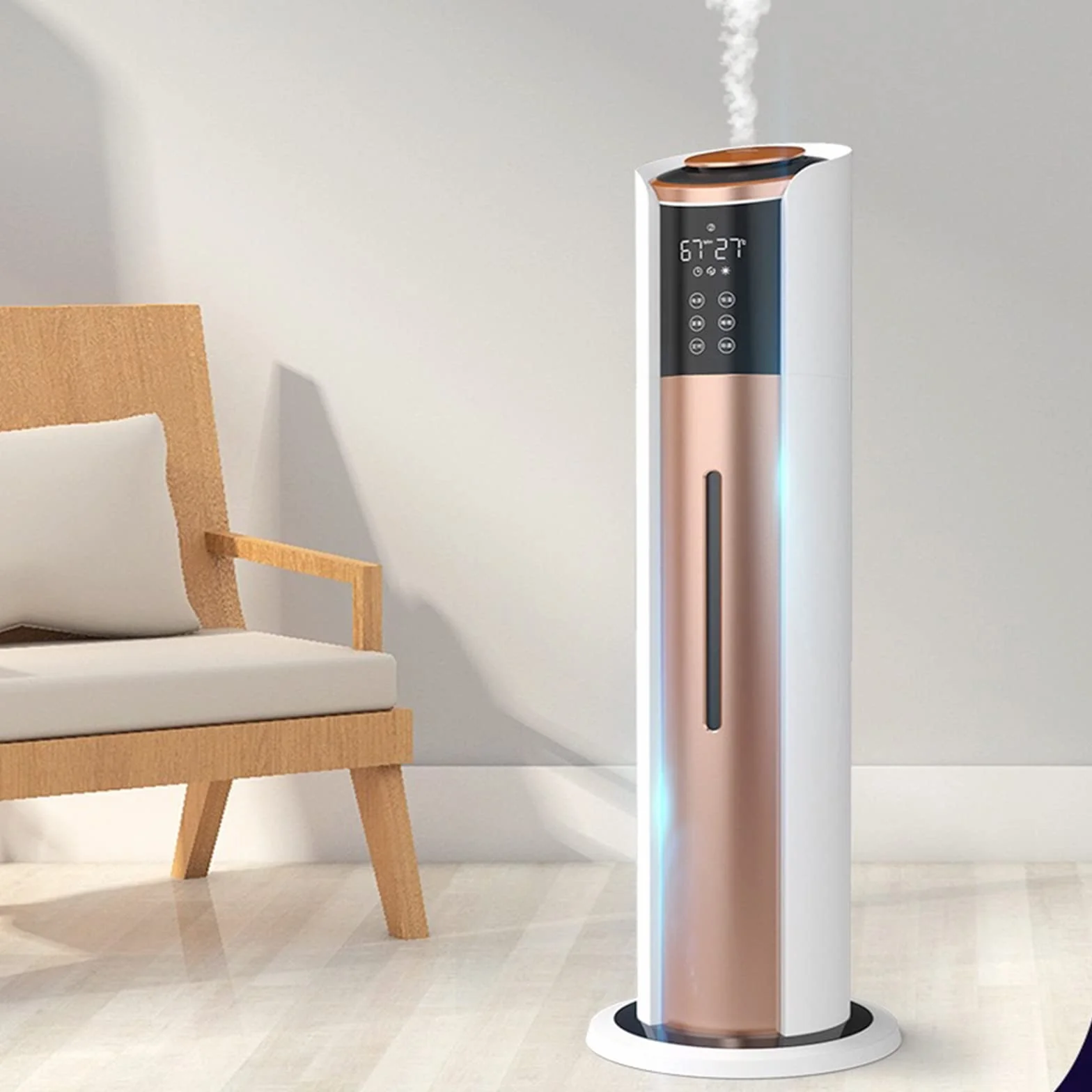 Humidificadores Humidificador de Aire silencioso para el hogar Humidificador de Aire con Apagado automático con Capacidad de Tanque de Agua de 8 litros 28 vatios de Potencia p,