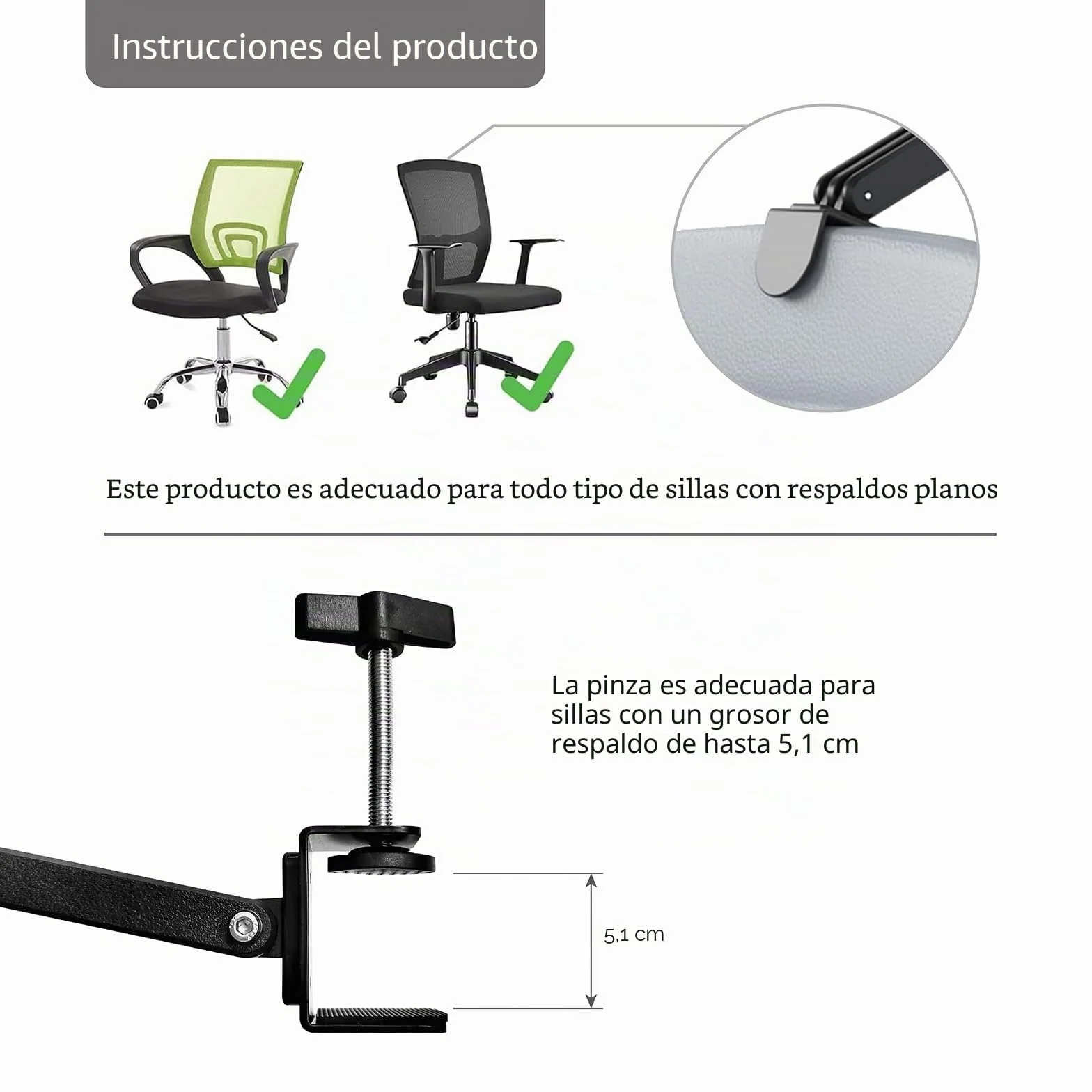 Reposacabezas de espuma viscoelástica para silla de oficina, reposacabezas de silla acoplable, soporte de cuello de silla de escritorio, almohada de esponja elástica para la cabeza de altura y