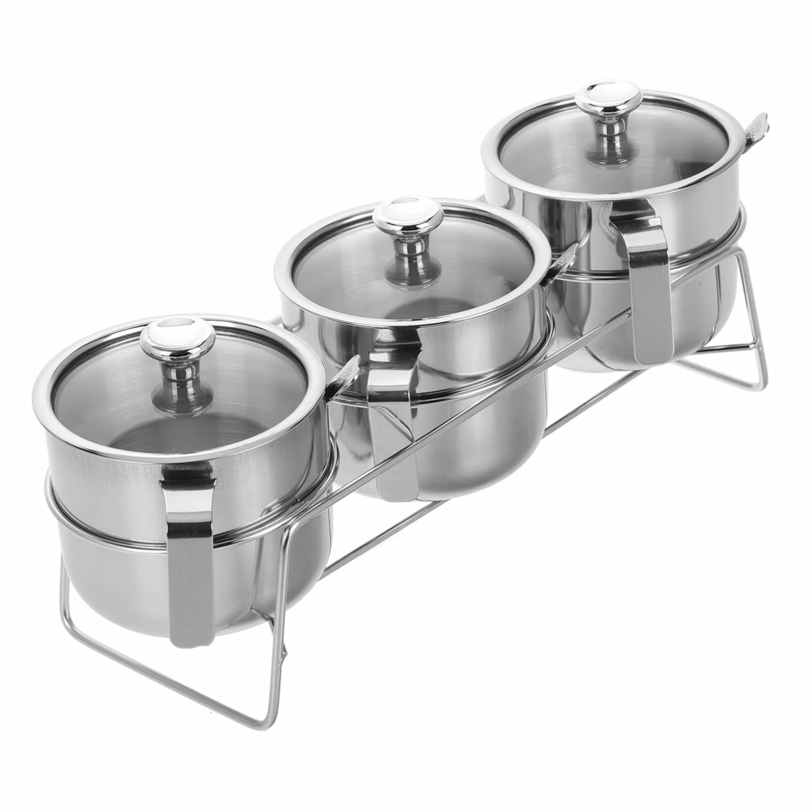 Alipis Tarros De Almacenamiento Inoxidable Frascos Con Tapa Contenedor De Sal y Azúcar Dispensador De Especias Estético