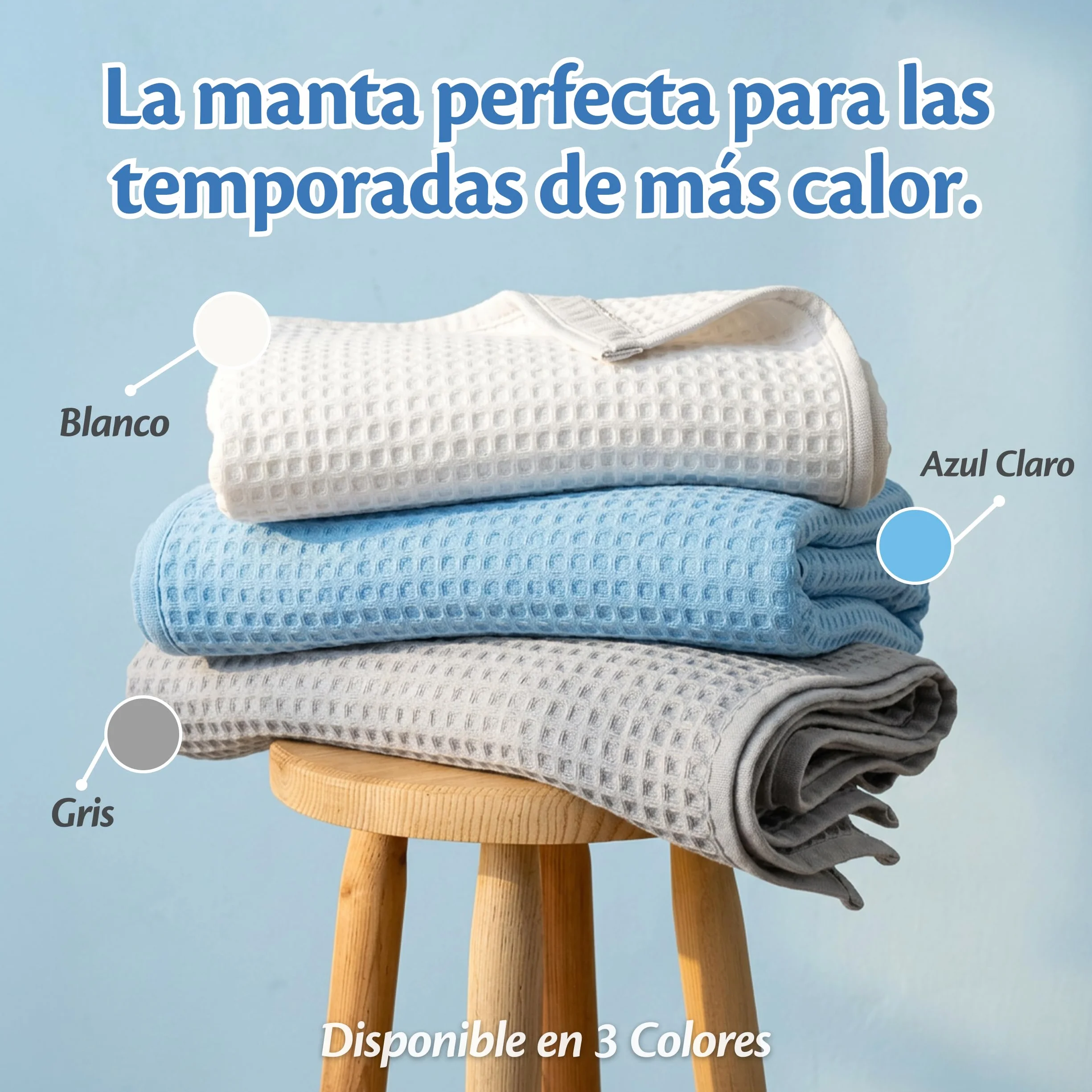 Manta Refrescante Ella - Manta Fría de Verano 200x200 cm, 100% Tencel, Certificado Oeko-Tex, para Sofás y Cama, Cooling Blanket Transpirable, Ligera y Suave