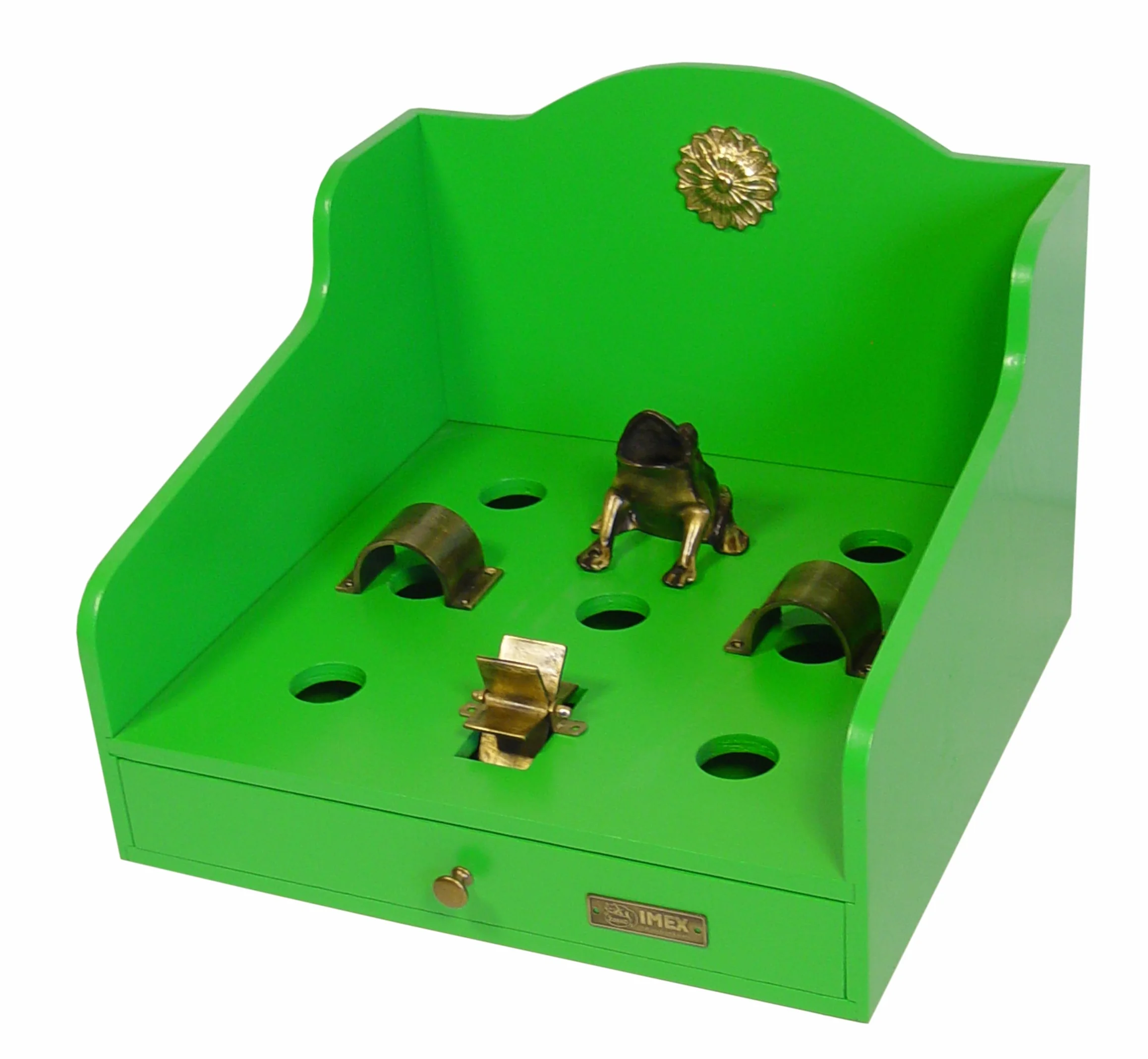 IMEX EL ZORRO 71758 Sobremesa Juego Rana Madera, Verde, M