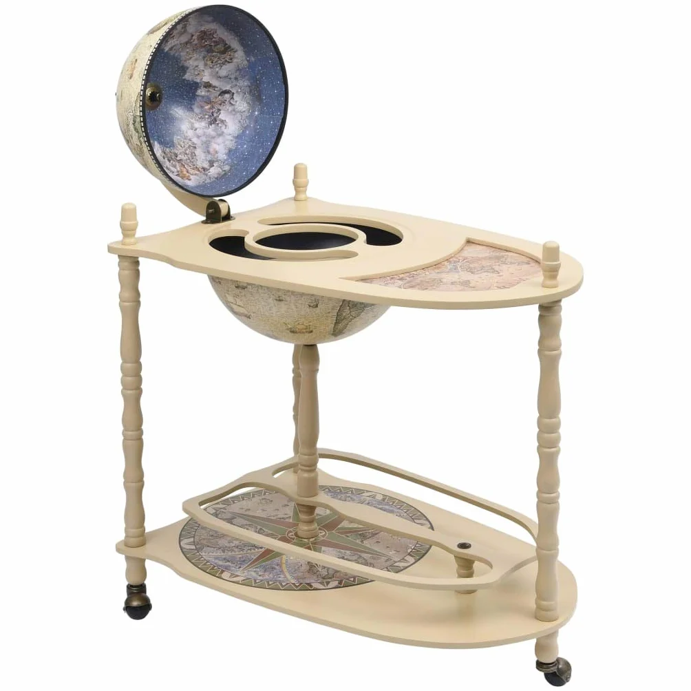 Minibar, diseño de Globo terráqueo Mueble Bar Soporte de pie Bola del Mundo Madera eucalipto Verde 2#