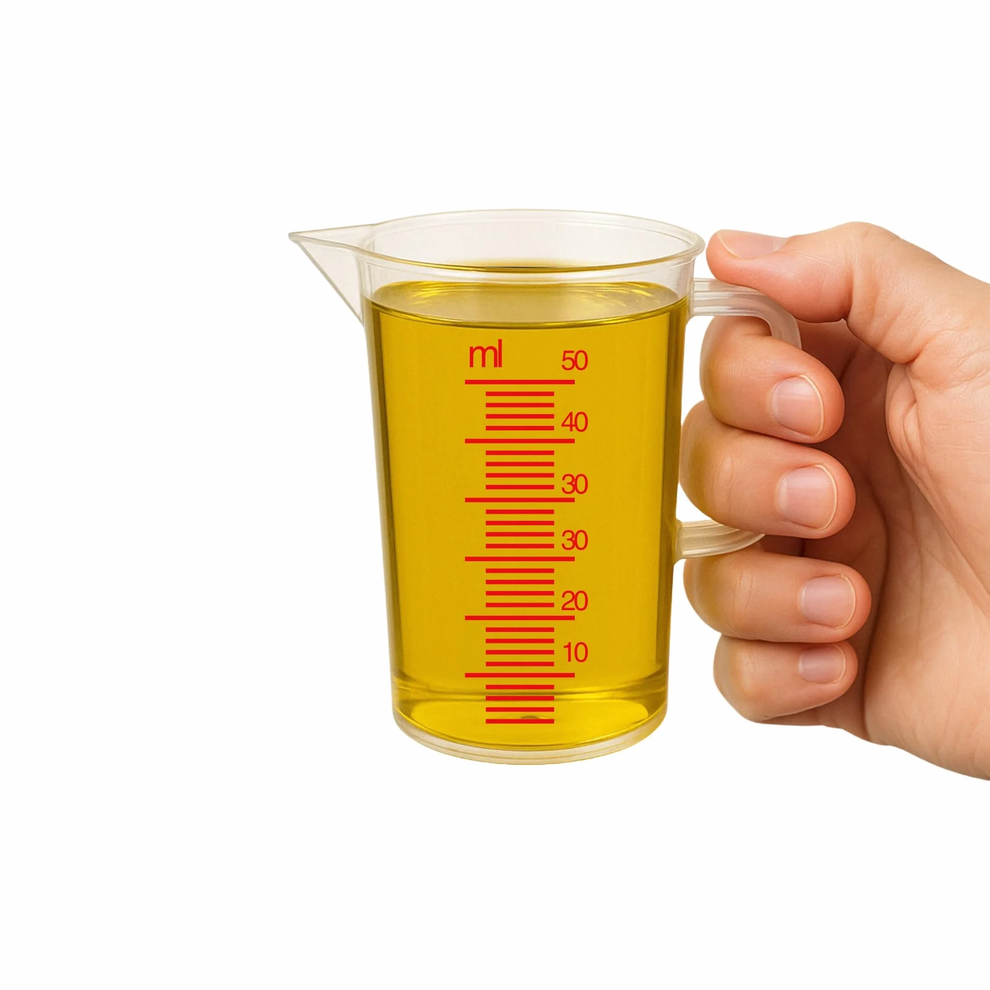 CHEFZOCO Jarra Medidora 65 ml Plástico Transparente para Microondas