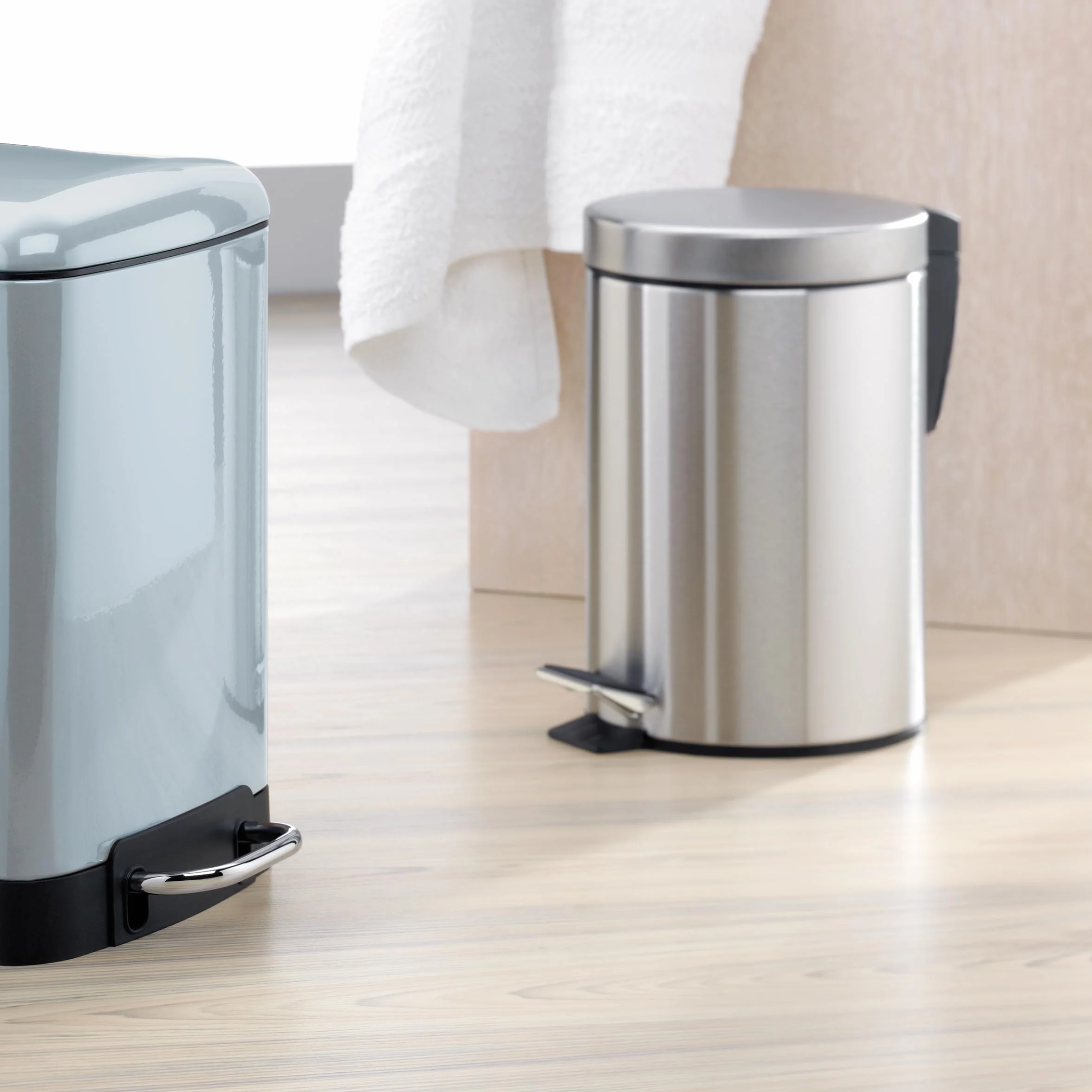 MONACO kela Cubo de basura acero inoxidable 3L mate con pedal