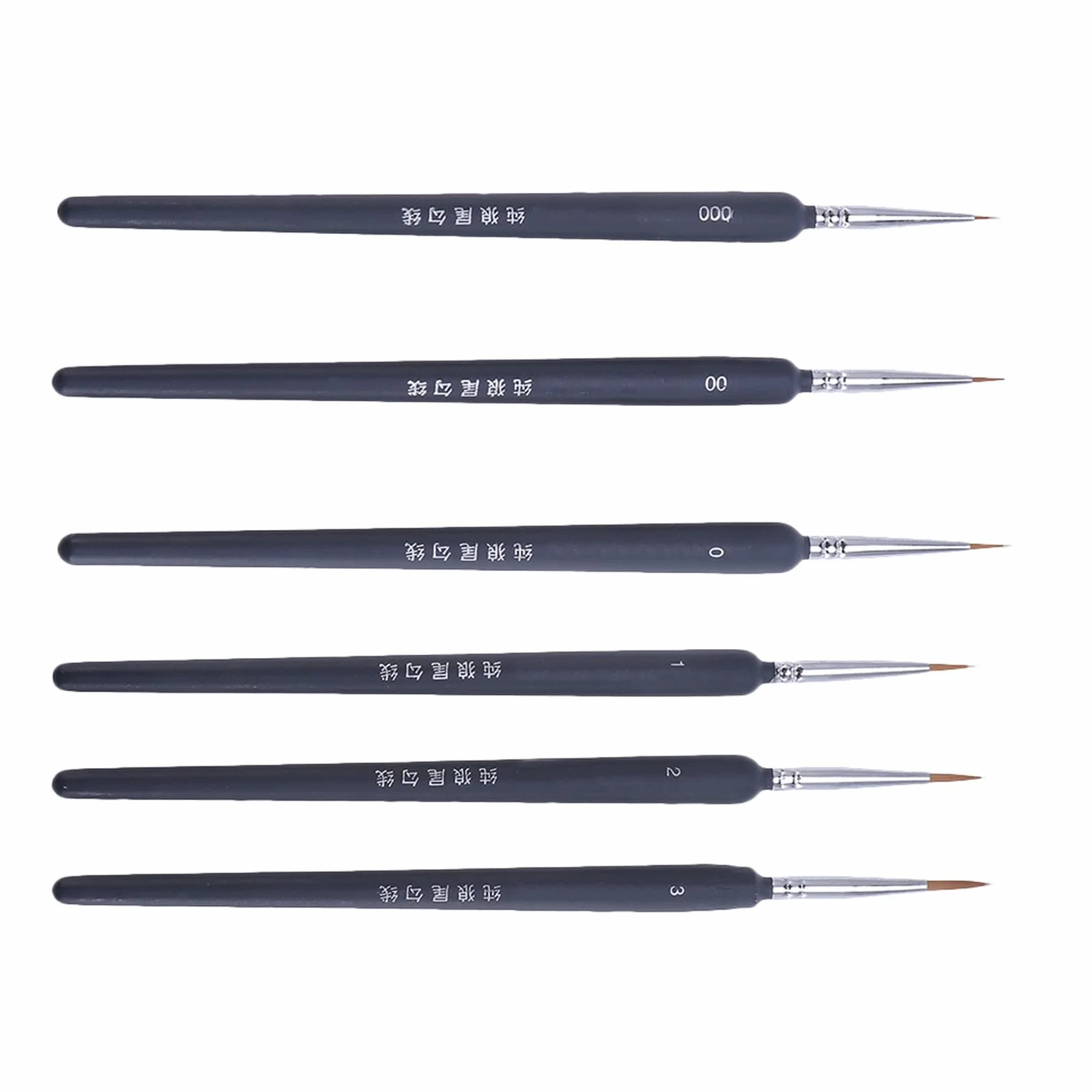 Hemobllo Set de 6 Pinceles de Acuarela Profesional de Pelo de Comadreja, Pinceles para Pintura al Óleo y Acuarela Mango de Plástico, Ideales para Estudiantes y Profesionales