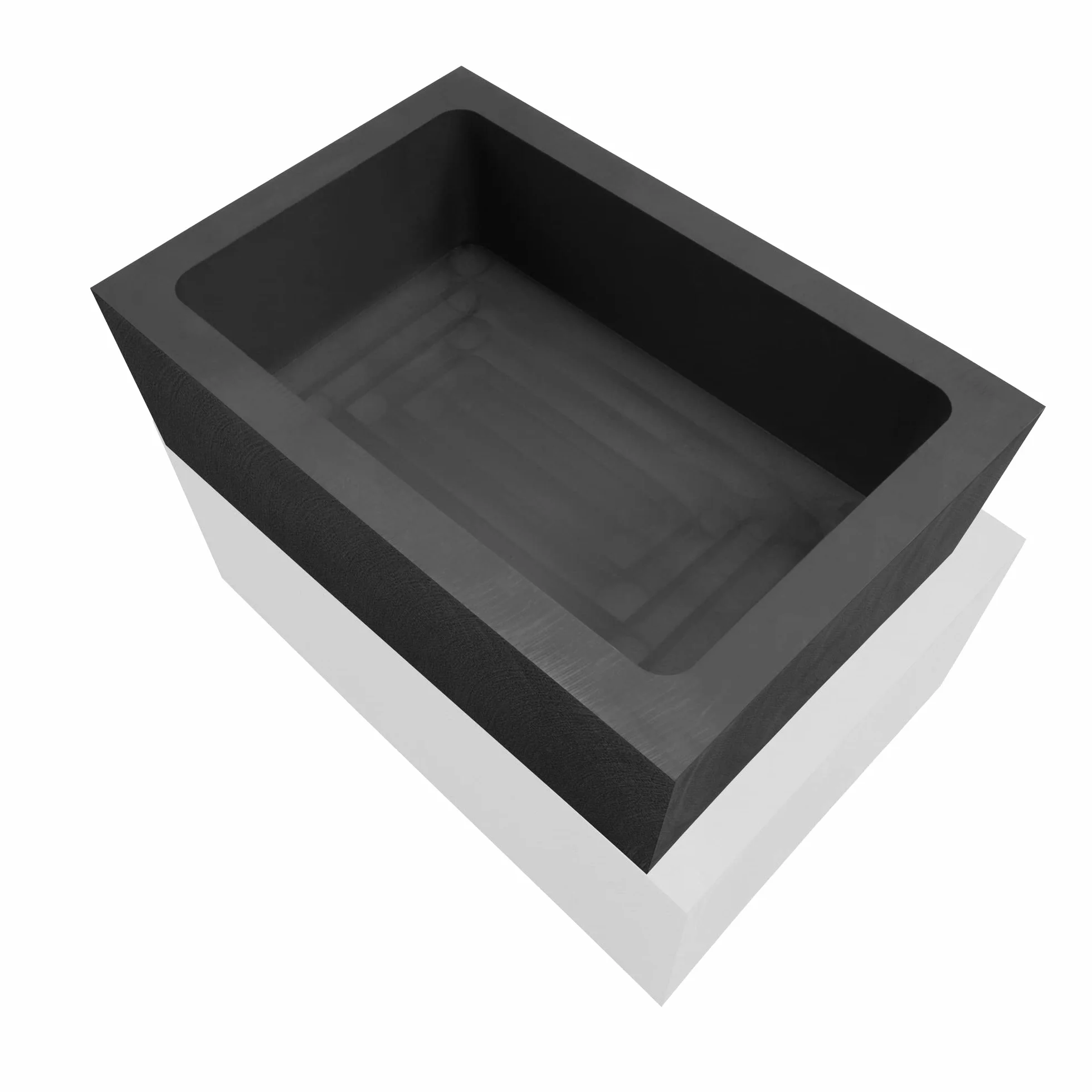 4KG-220ML Coquilla de grafito de alta pureza Forma de barra de grafito Oro-Plateado-Aluminio-Cobre-Latón-Zinc-plomo Aleación de metal fundido