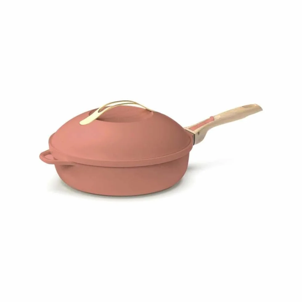 COOKUT - La Fabulosa - Sartén 8 en 1-24 cm - PIVOINE - Antiadherente, Ecológica, Sin PFOA - Inducción y Horno