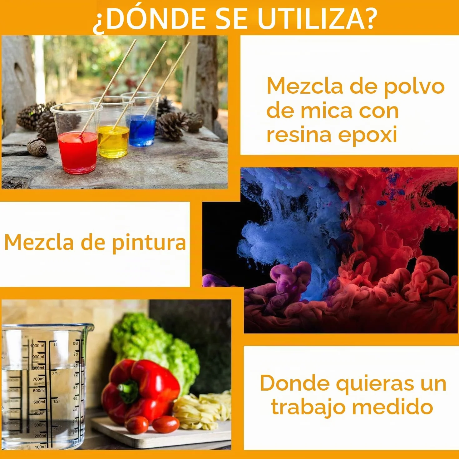 CANOPUS Vasos Medidores Pintura 25PC 300cc Plastico Epoxi Resina