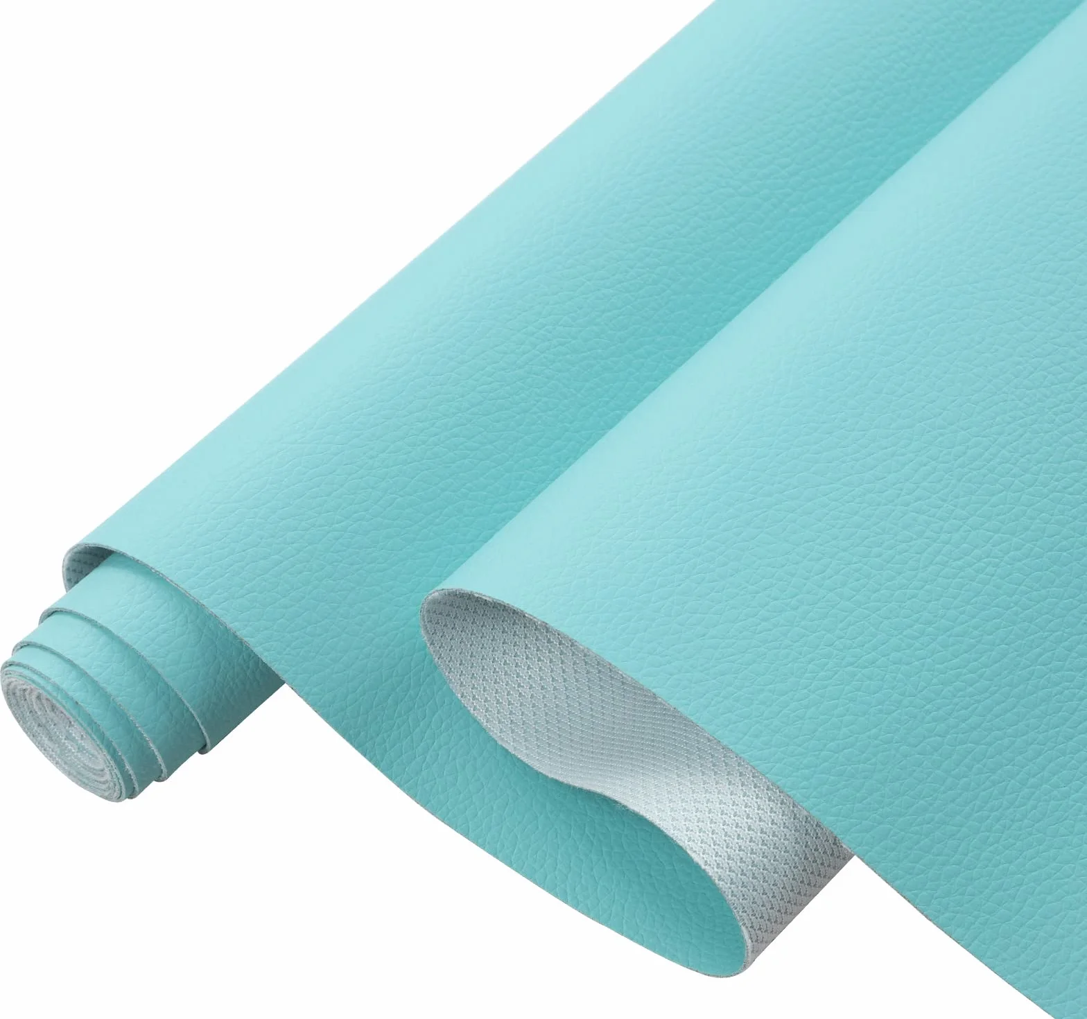 Picheng Hojas de piel sintética de color sólido con textura de lichi, 35 x 135 cm, rollo de piel sintética suave, muy adecuado para hacer manualidades, aretes de cuero, lazos, proyectos de costura