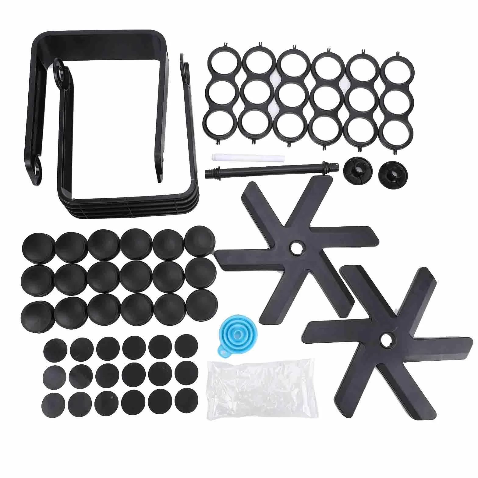 Organizador Giratorio para Especias, 18 Tarros, con Etiquetas, para Encimera de Cocina Moderna, Diseño Compacto Negro