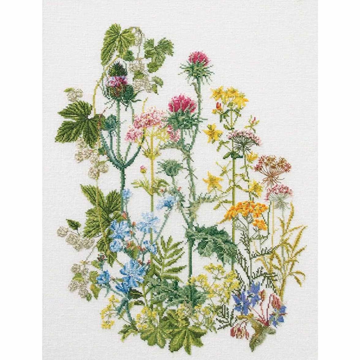 Thea Gouverneur - Kit Punto Croce Contato - Pannello di erbe - Lino - 36 Conteggi - Per adulti - 424
