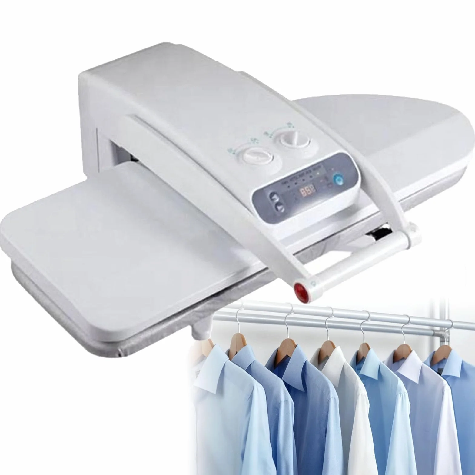 Máquina de prensado a Vapor Inteligente, Prensa Digital para Telas WithoutStand | plancha de vapor inteligente para ropa,apagado automático de seguridad,para algodón, lino, lana, seda y nailon