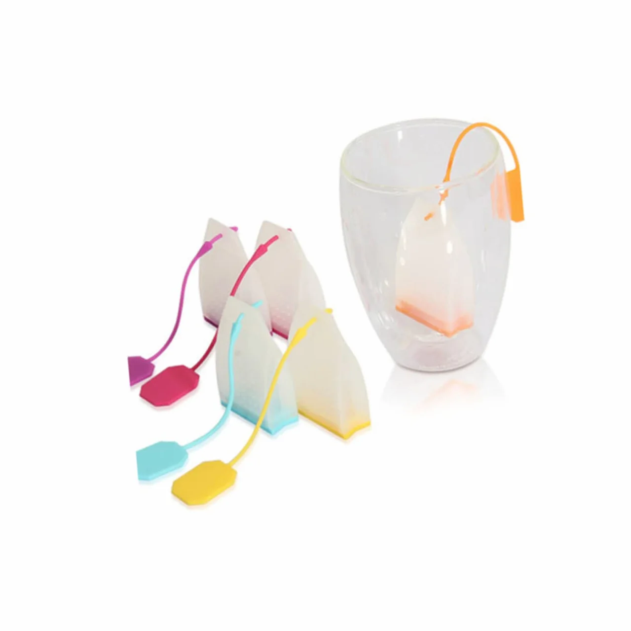 PRETYZOOM 18piezas Filtros De Té De Silicona Reutilizables Infusor De Té Práctico Para Tazas Teteras y Mugs Fácil De Limpiar y Usar Color Aleatorio