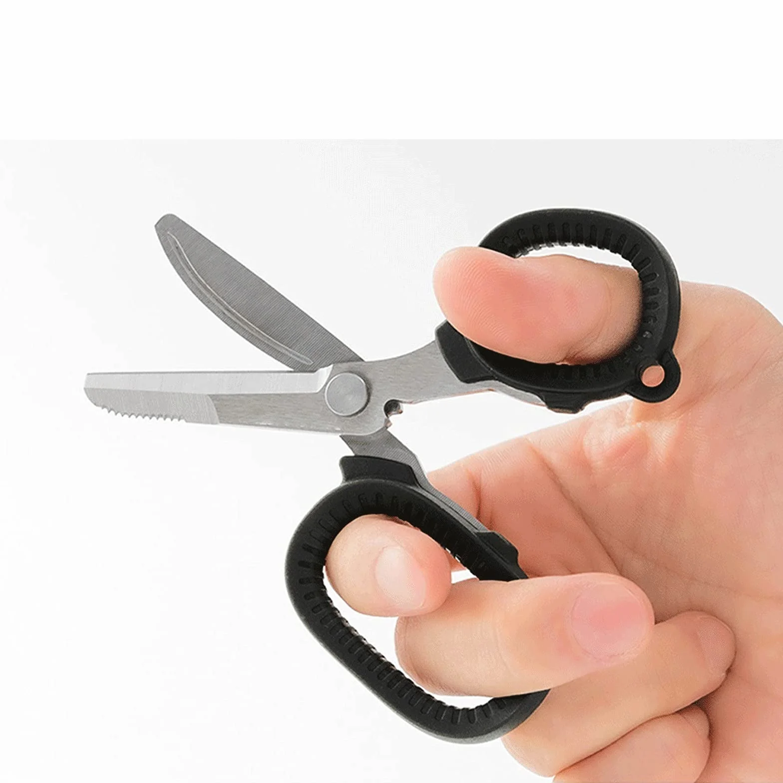 Tijeras de cocina Juego de tijeras para detalles de alta precisión Puntas afiladas y finas | Corte de papel, álbumes de recortes, costura (negro)