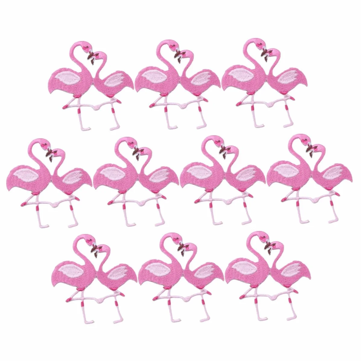 Uonlytech 5 series Parche Bordado Con Diseño De Dibujos Animados Parches Para Ropa Con Agujeros Parche De Flamenco Parche Pequeño Para Planchar Parches Para Ropa Parches 10 piezas x 5