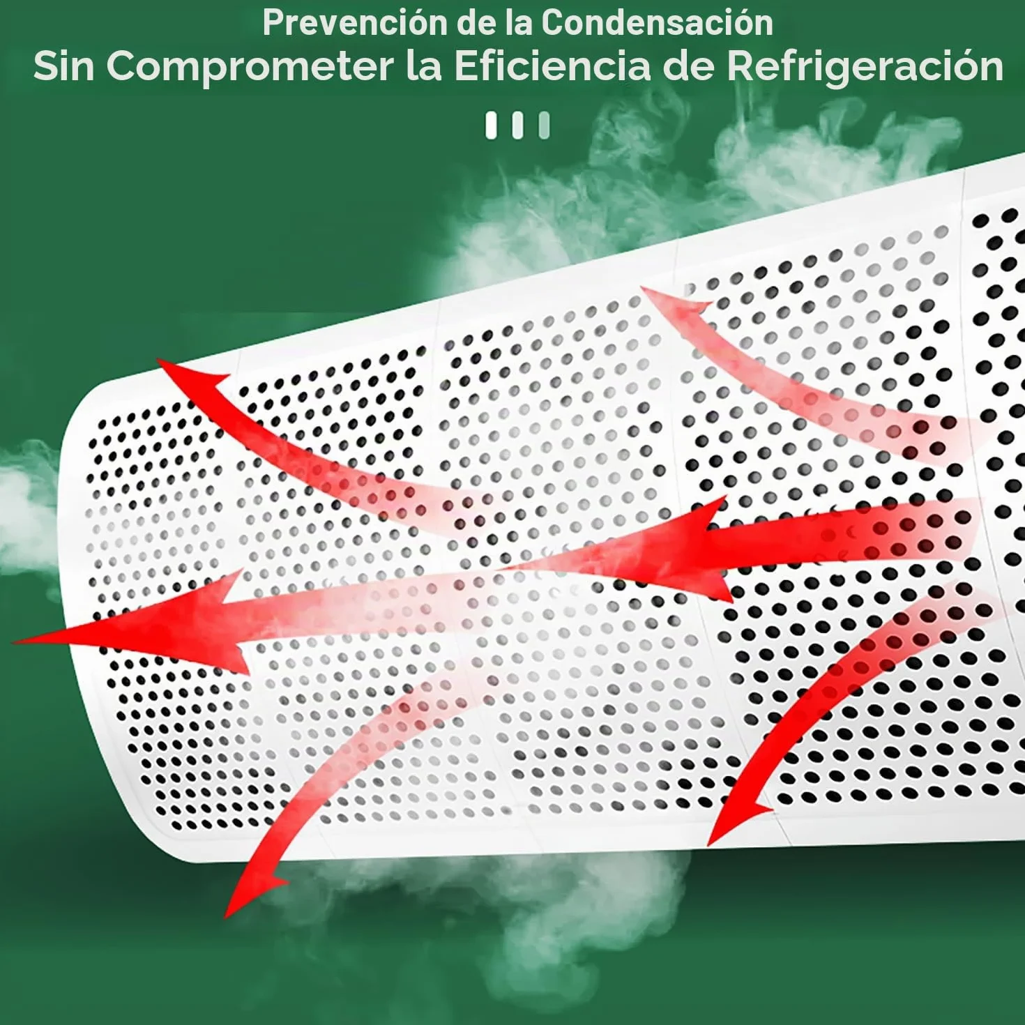 Deflector Aire Acondicionado Universal Ajustable 8 Aspas 270° Montaje Rápido Materiales Ecológicos