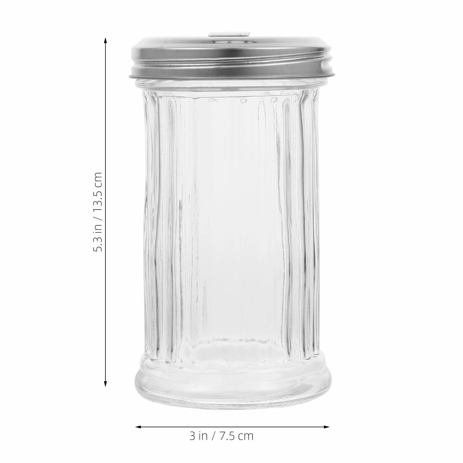 CANIGHT Botes de Especias con Tapa de Acero Inoxidable Set de 4 de Vidrio Transparente de 330ml Ligero y Fácil de Transportar para Cocina