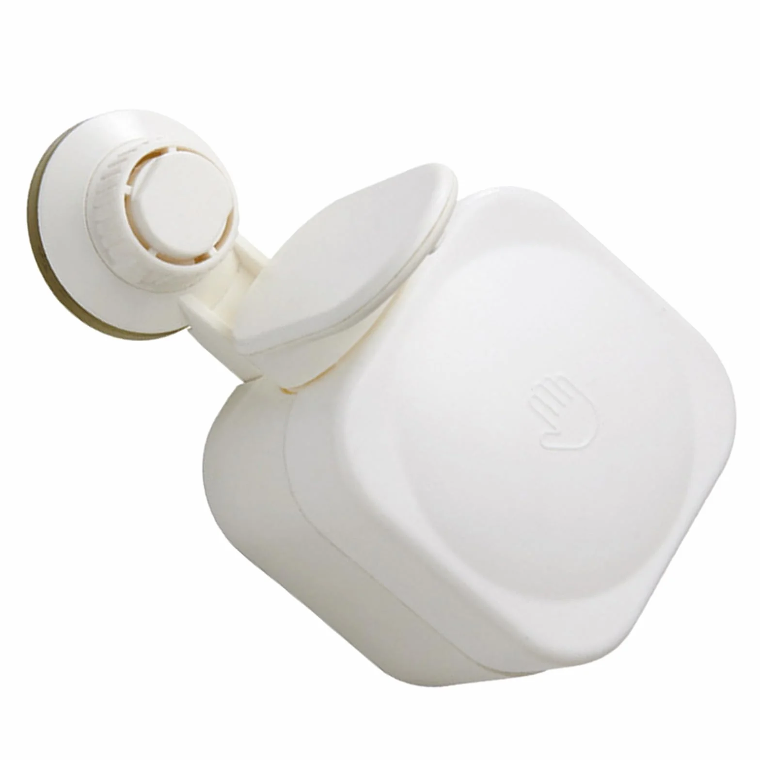 UKCOCO Dispensador de Jabón de Baño Ventosa Abs Blanco, Dosificador de Champú y Loción para Ducha, Diseño Moderno sin Fugas ni Bloqueos, Adecuado para Baños y Restaurantes