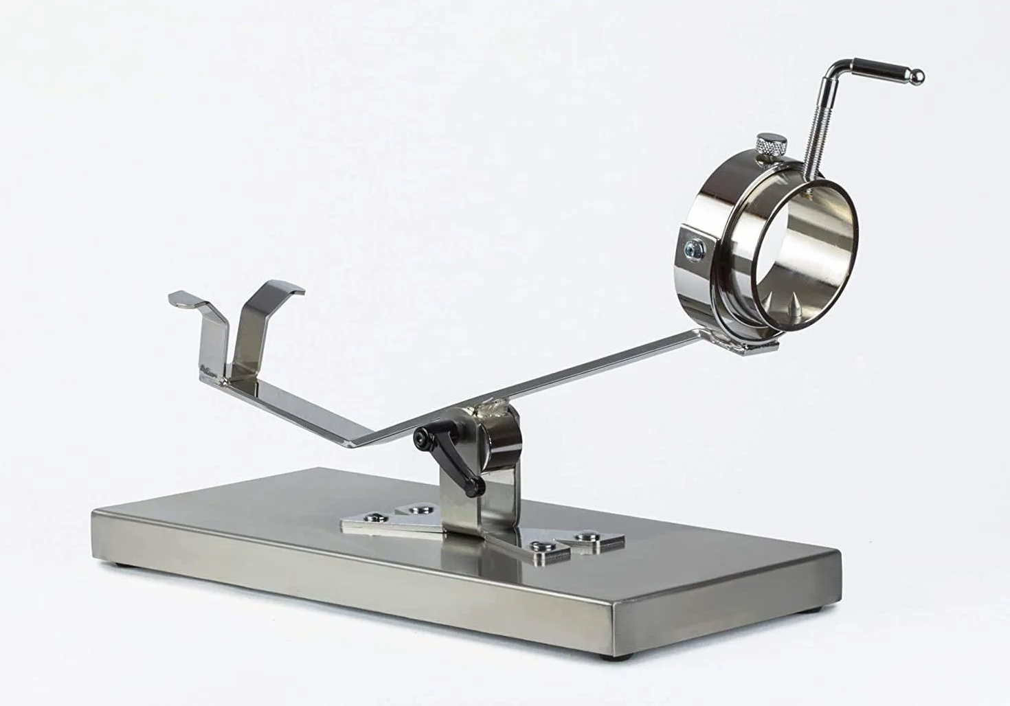 BRICOMIRAS JAMONERO BASCULANTE GIRATORIO CON BASE INOXIDABLE. SOPORTE JAMONERO IDEAL USO DOMÉSTICO Y PROFESIONAL (Inoxidable solo)