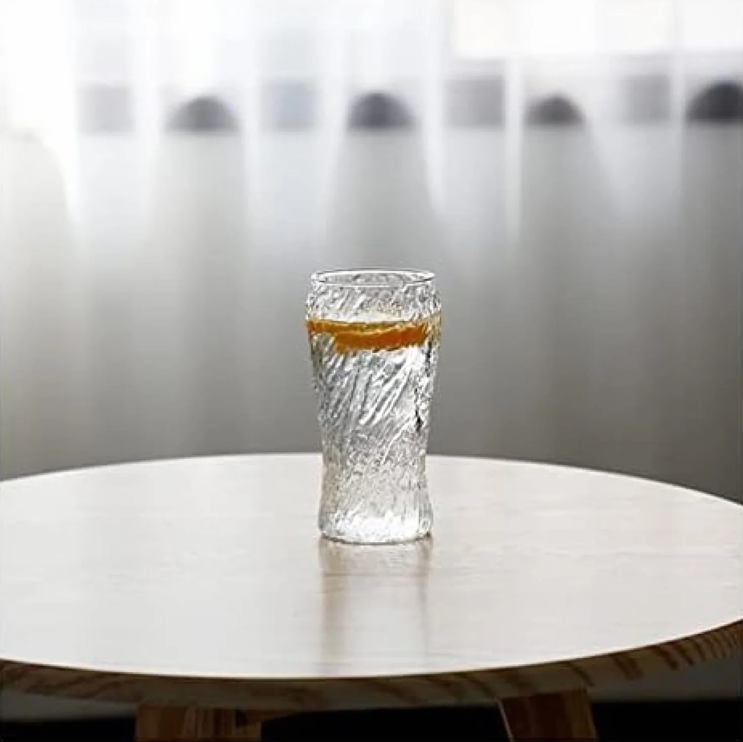 Juego de vasos de cristal transparentes para jugo, leche y café para cocina, ideal para desayuno y bebidas frías