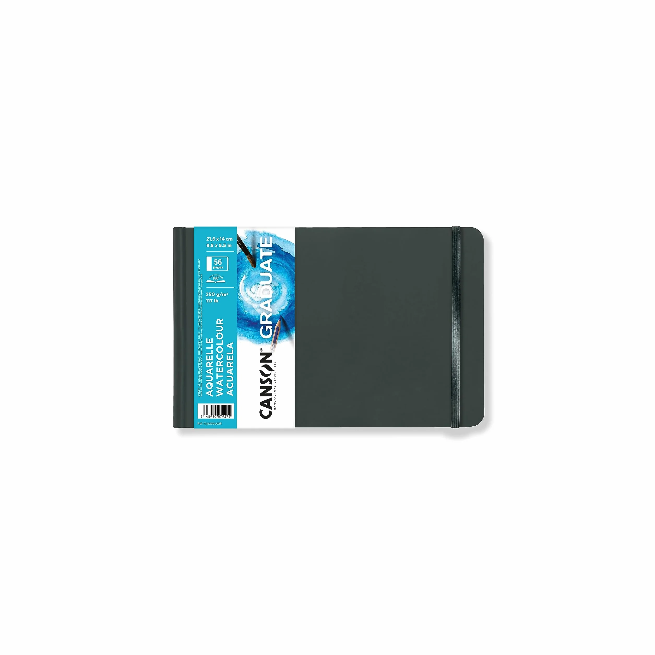 Canson Graduate Cuaderno de dibujo 250gsm 21,6x27,9cm Blanco 56 hojas tapa dura
