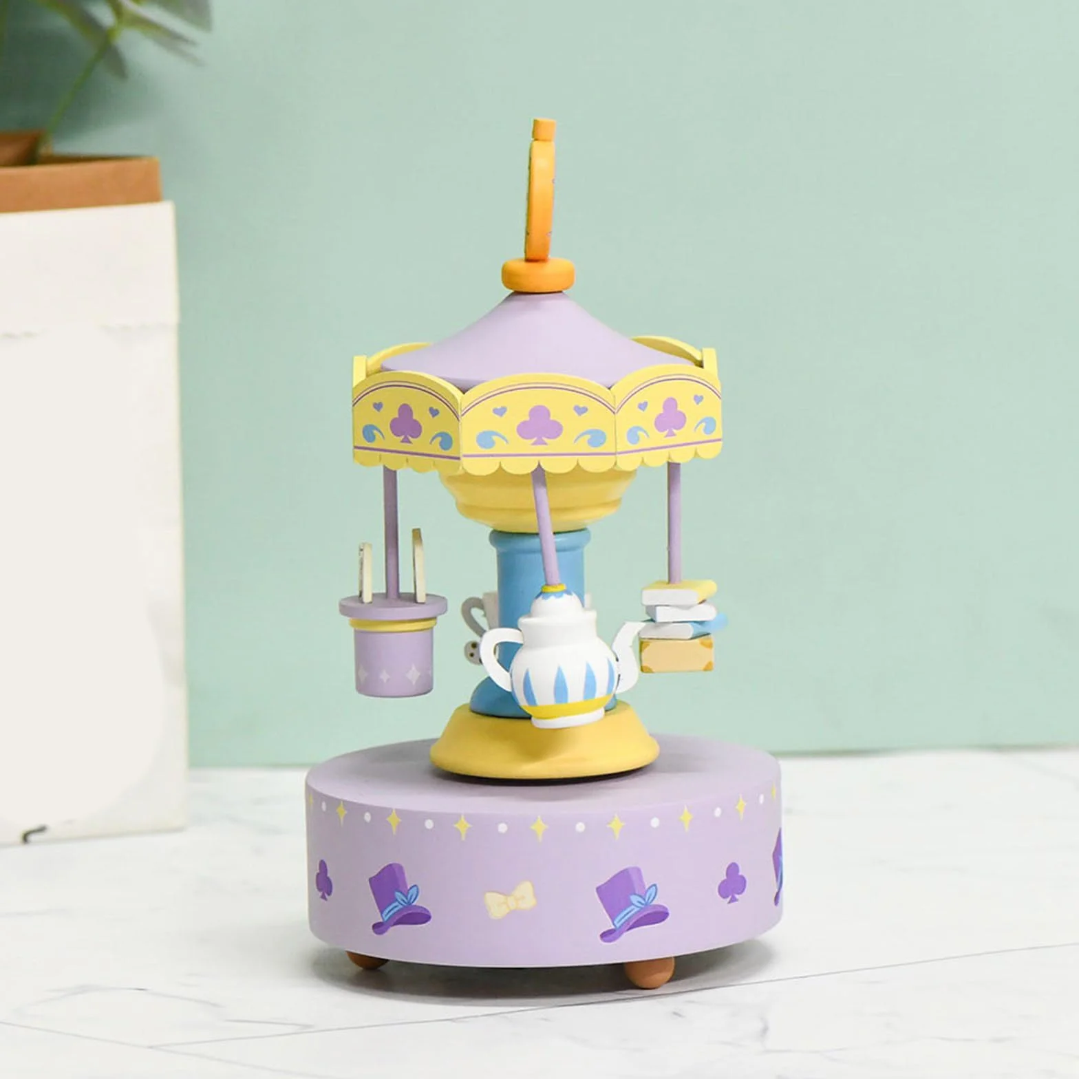 Caja de música de Caballos giratorios para Festival, Caja de música con carruseles, Regalo para Hijas y niños, exhibición navideña Artesanal de Madera