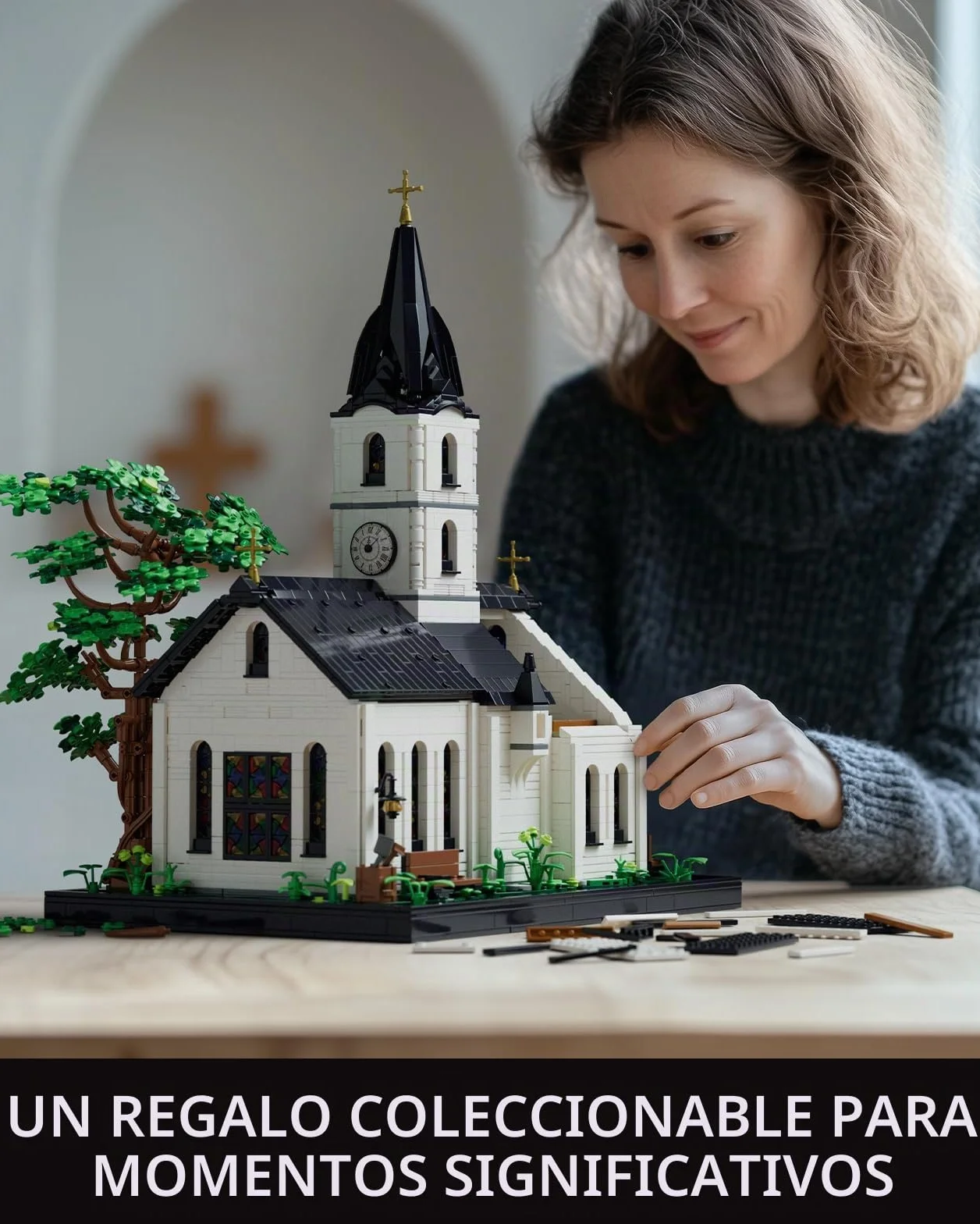 Nifeliz Iglesia Architecture Sets de Juguete de Construcción para Adultos, Colección de Maquetas de Iglesia de Estilo Rural, Decoración del Hogar Y Oficina (3,116 Piezas, NF10310)