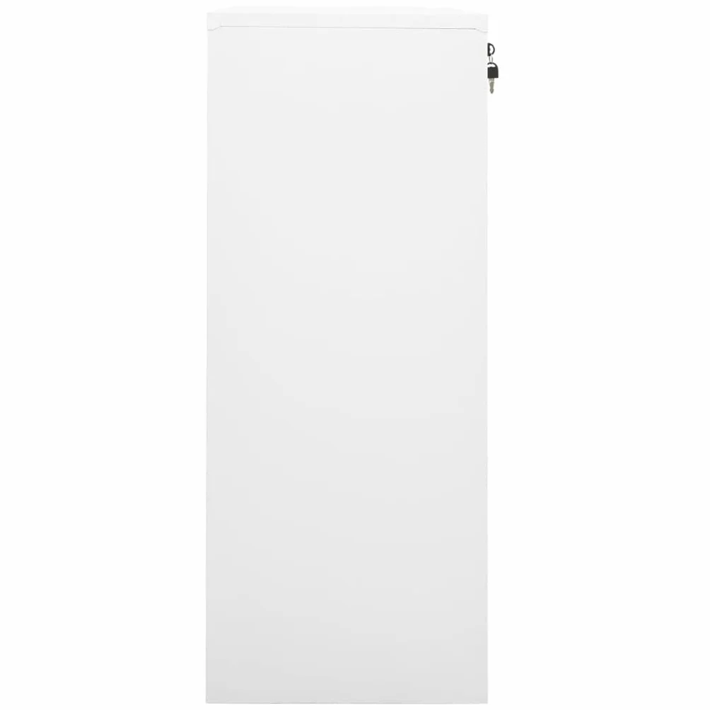 Armario de Taquilla Armario de Oficina Armario metálico Armario de Garaje de Oficina con cajones, para Oficina, Garaje-Blanco-90 x 40 x 102 cm