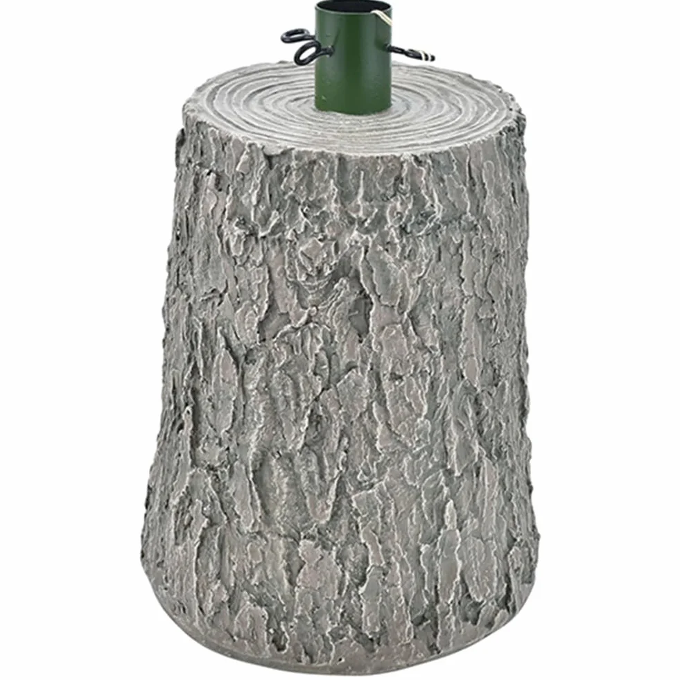 BAKAJI Base de soporte para árbol de Navidad de resina, tronco realista navideño, reproducción fiel a la realidad, sólida y resistente, enganche universal de 40 mm ganchos para ajuste de altura (41 cm