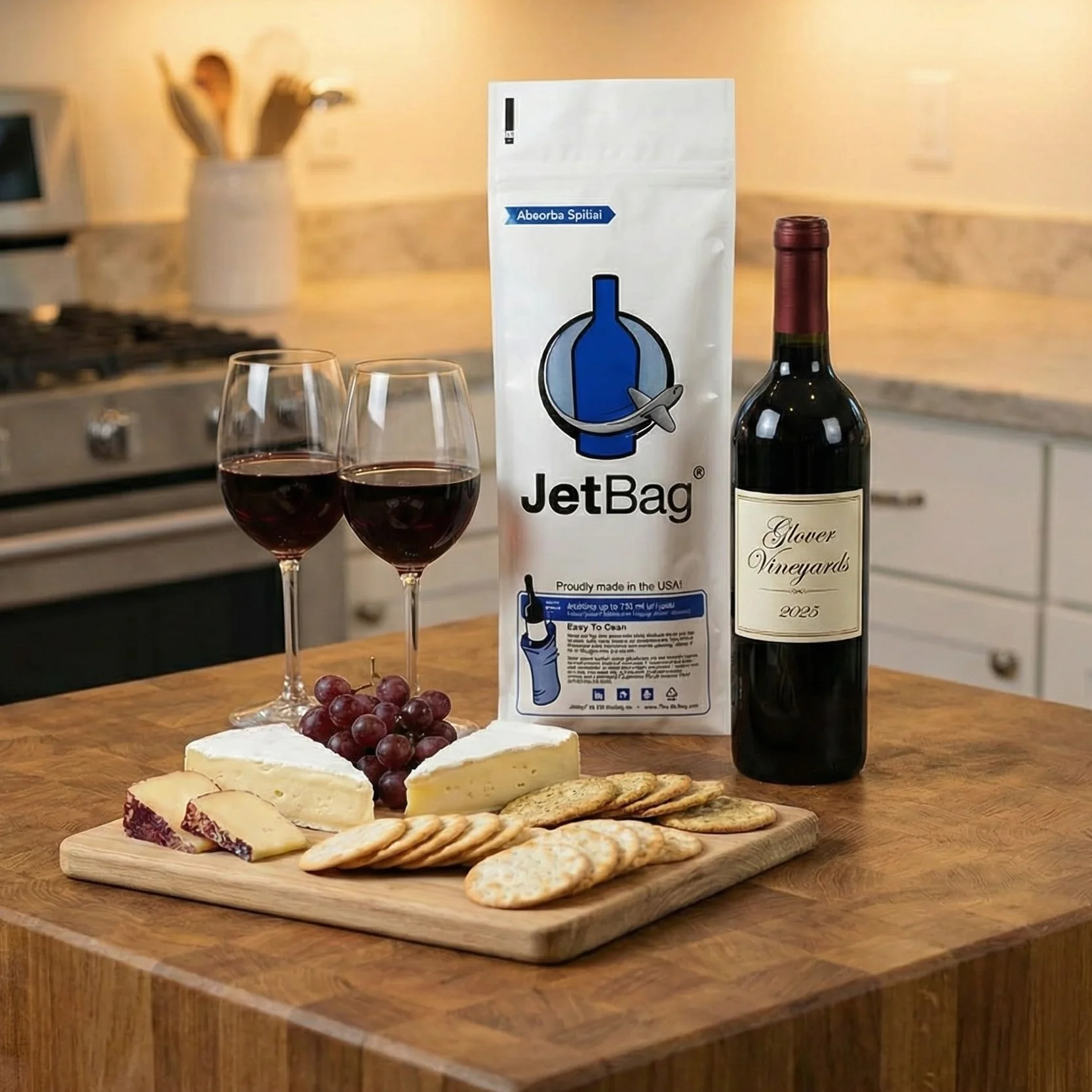 JetBag Bold - Las bolsas protectoras de viaje absorbentes originales para botellas de vino - Bolsas reutilizables para botellas (paquete de 3) fabricadas en los Estados Unidos