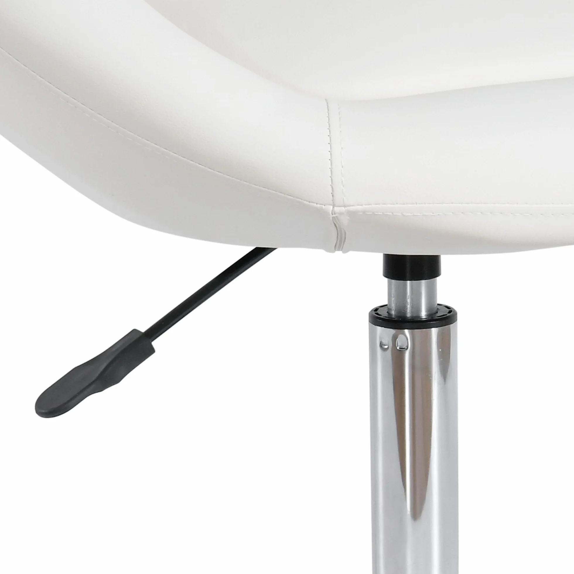 Duhome Sillon Lounge Club de Cuero sintético Silla butaca Giratorio Ajuste de Altura seleccion de Color 509A, Color:Blanco, Material:Cuero Artificial