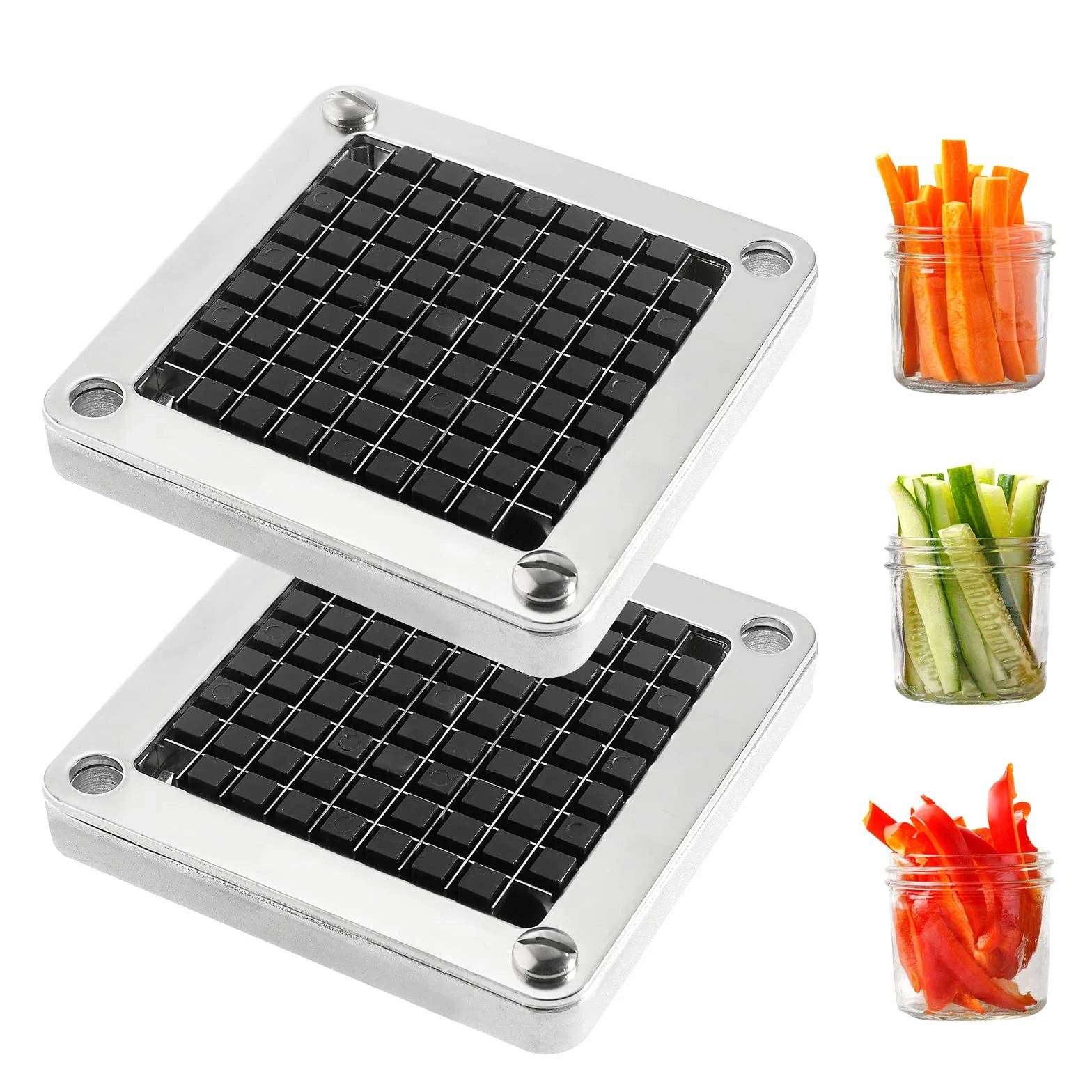 WICHEMI Dicer Blade - Cuchilla de corte comercial de 3/8 pulgadas, cuchillas de corte de acero inoxidable para cortador de picador (2 unidades)