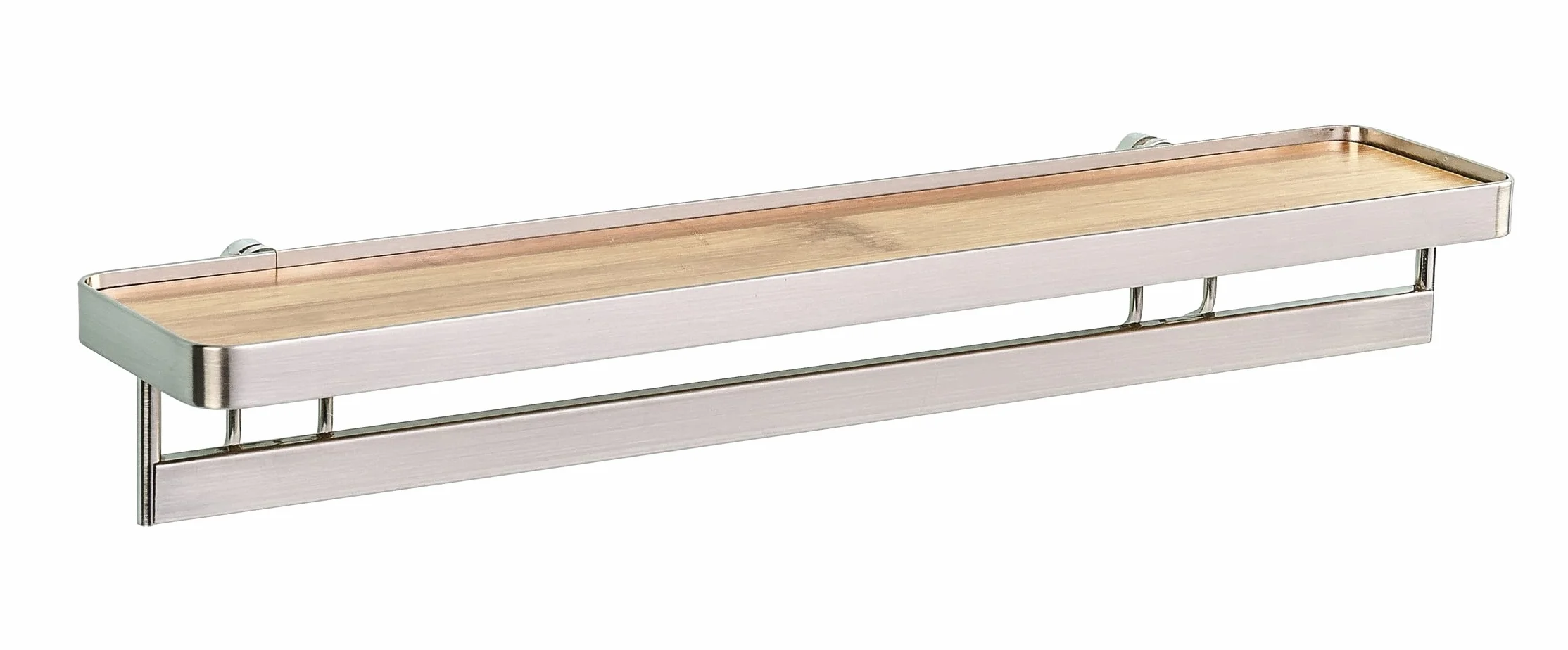 Wenko Estante de Especias con Barandilla Premium - Estante de Especias 40 x 5.5 x 8 cm, Plata Mate