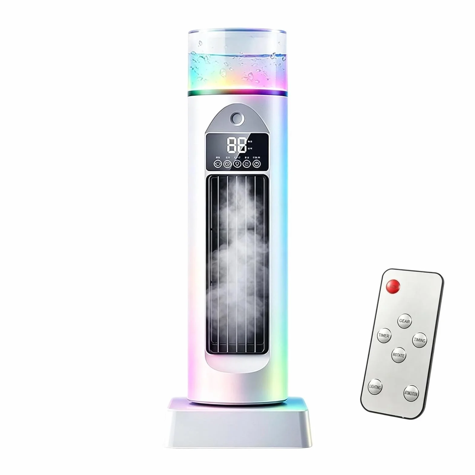 Genérico Aire Acondicionado Móvil Refrigerador de Aire Silencioso VentiladorAire Acondicionado Móvil Refrigerador de Aire Silencioso Ventilador | 6 Chaquetas, Mando a distancia, Oscilación a 110°