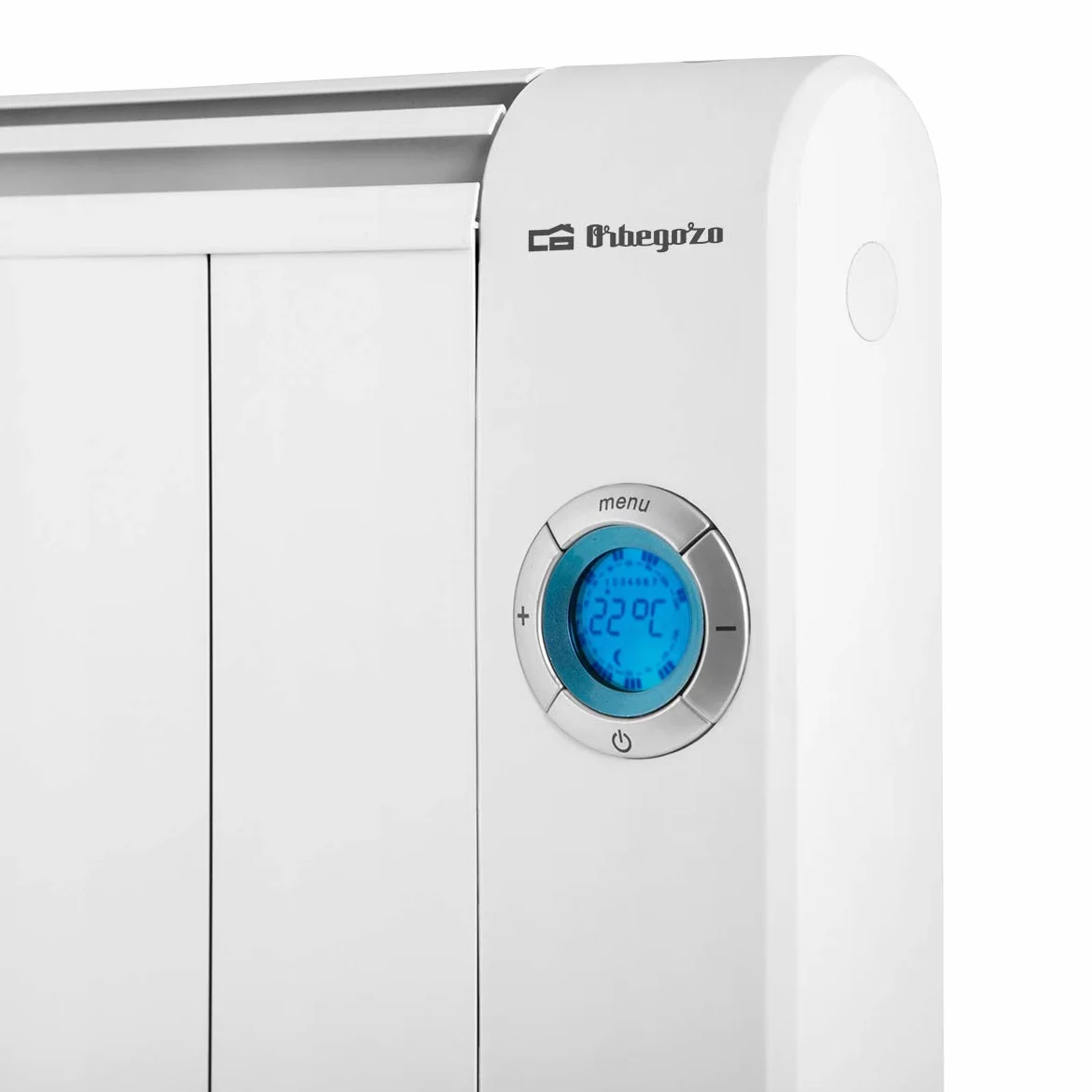 Orbegozo RRE 1010, Emisor térmico bajo consumo, 1000 W, 6 elementos reales, aluminio, mando a distancia, funcionamiento programable, botón de desconexión total, pared o pie, color blanco