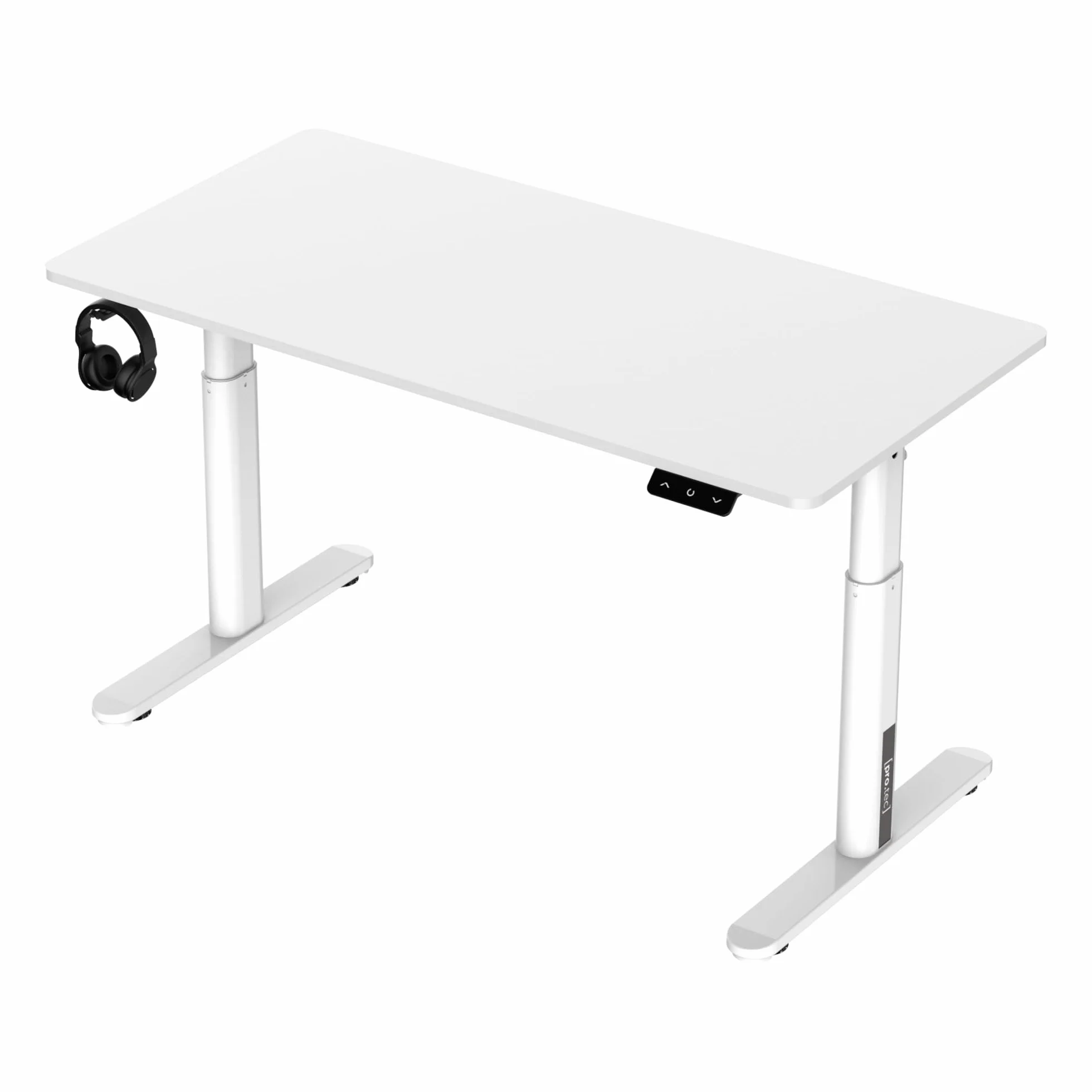 pro.tec] Mesa Escritorio Infantil Regulable en Altura (55-81 cm) Mesa para Niños con Ganchos de Acero y Aglomerado (LxAn) 120 x 60 cm - Blanco