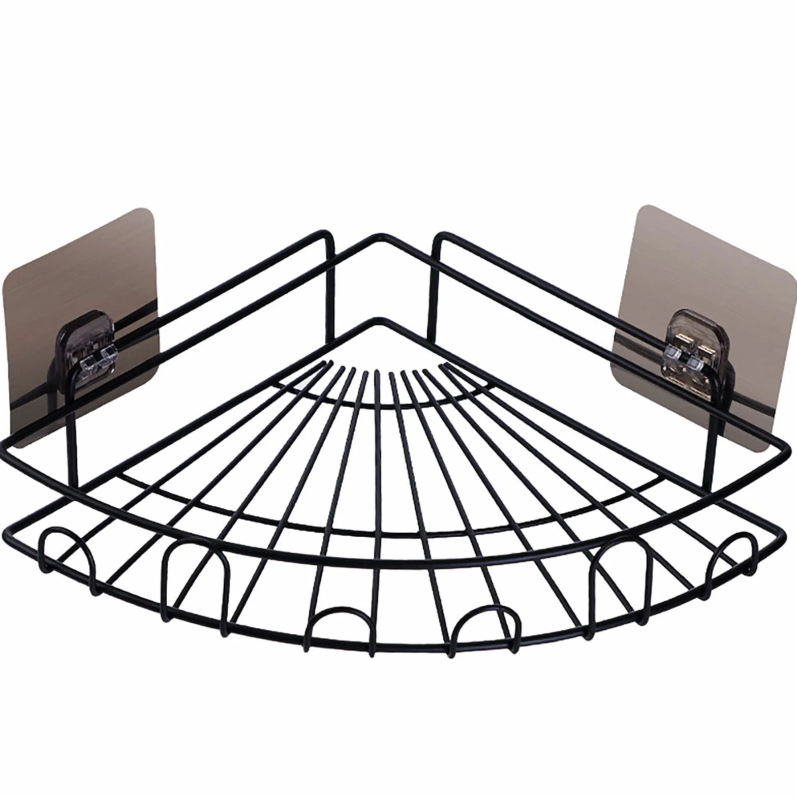 exquisitos estantes de baño Estante de Ducha baño Esquina Organizador de Ducha Estante de Almacenamiento sin perforación Estante doméstico para baño y Cocina/Negro