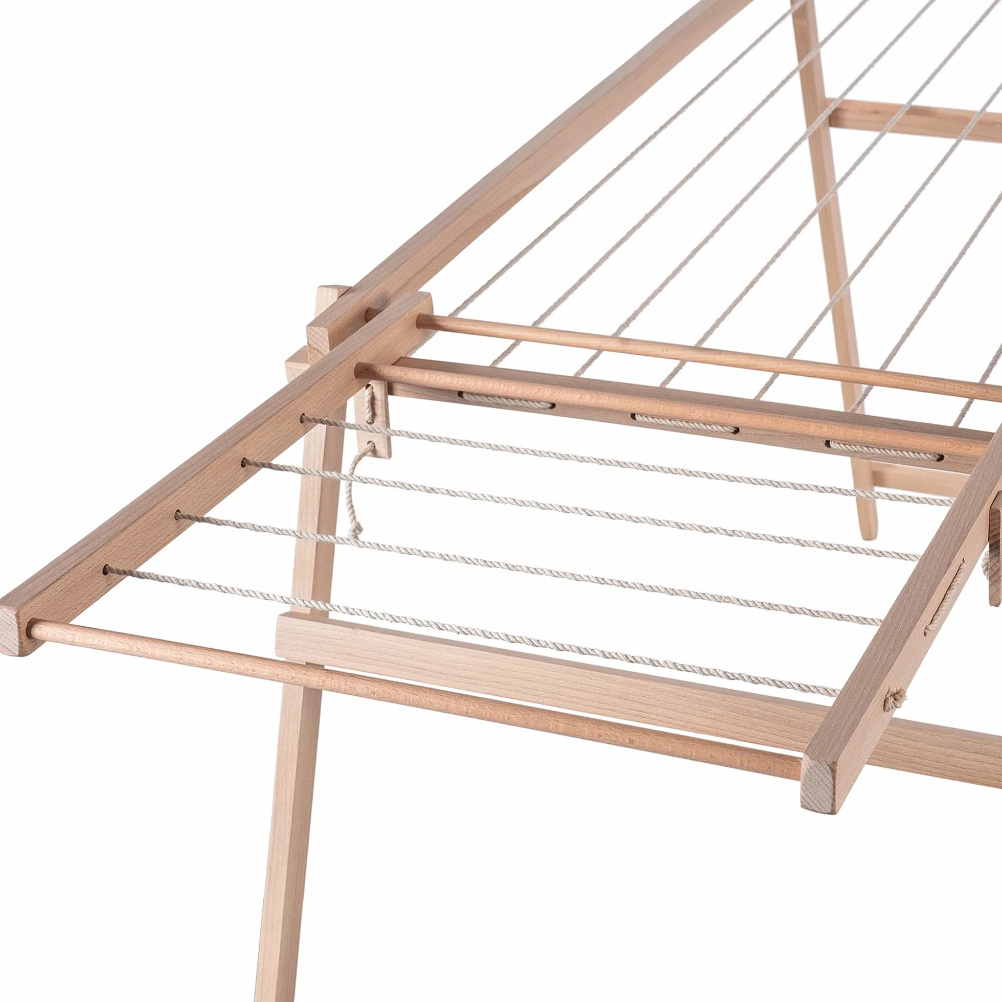 KADAX Tendedero de madera, 177 cm de largo, plegable, tendedero de madera, tendedero plegable, 80 cm de alto, color marrón