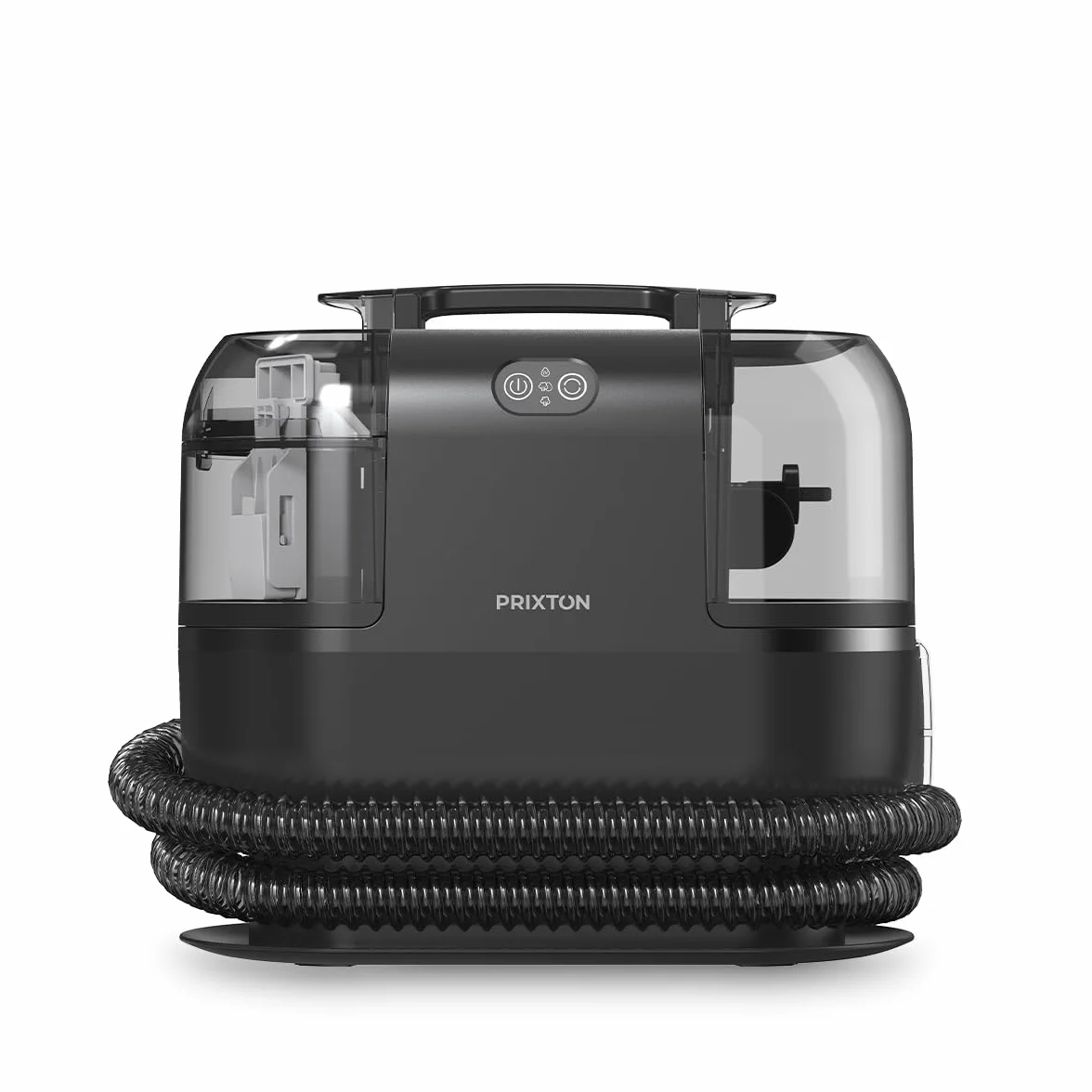 PRIXTON Aspirador de Alfombras y Tapicerías AquaClean Steam Pro 1700W con Vapor y Agua Caliente 60 °C, 15 kPa, Doble Depósito y 4 Accesorios