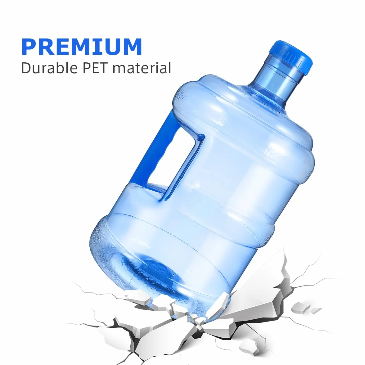 ULTECHNOVO Jarra de agua de 1.3 galones, botella de agua de 1.3 galones, jarra de agua de plástico reutilizable a prueba de fugas con asa, jarra de agua de mano de gran capacidad para el hogar,