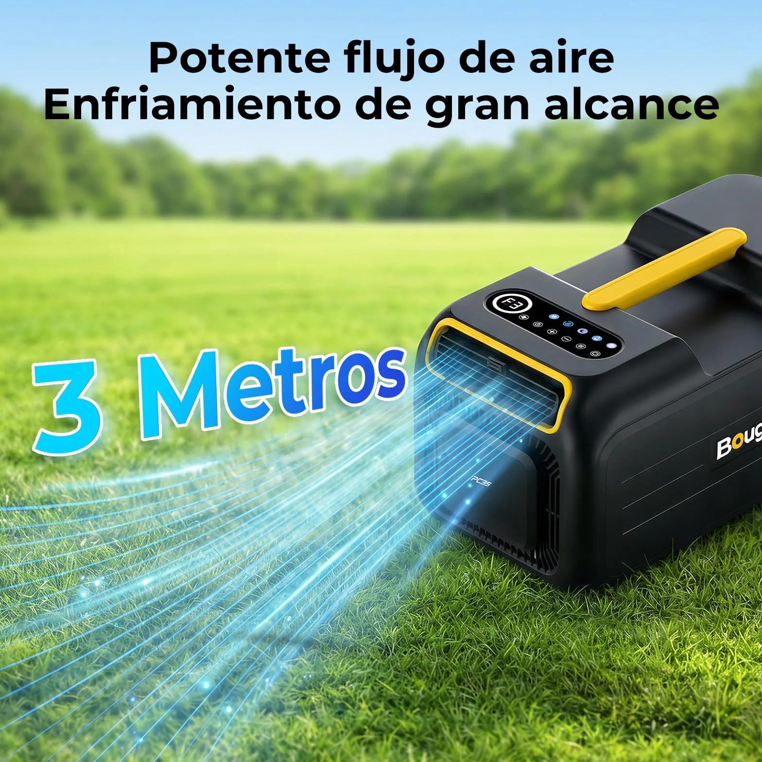 BougeRV PC35 Aire Acondicionado Portátil, 3500 BTU Climatizador, 5 en 1 con App, Compacto, AC 100V-240V, Aire Acondicionado para Camping, Caravana, Tienda, Camión, Furgoneta