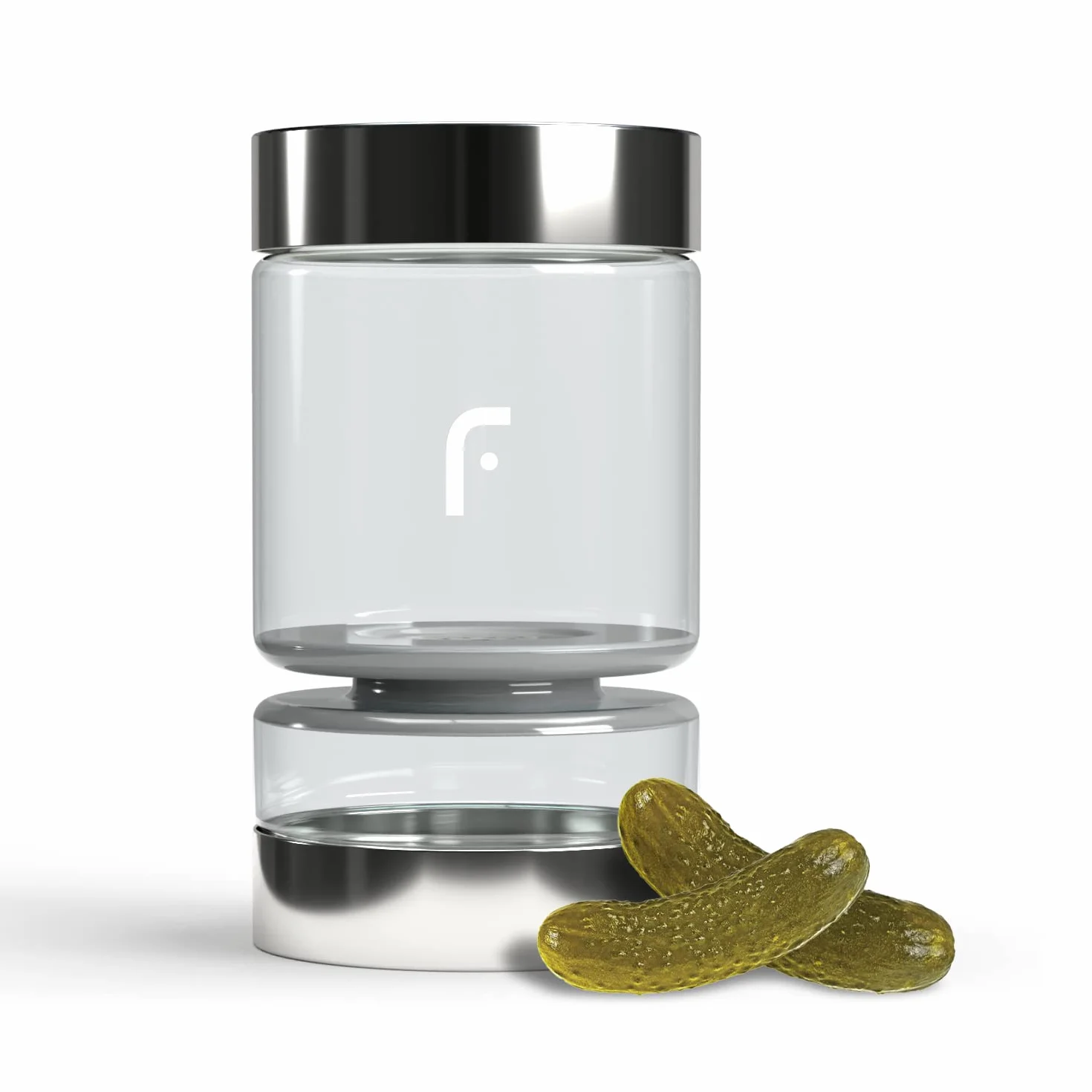 Tarro de vidrio para pepinillos, contenedor de almacenamiento de alimentos de 25 onzas, tamiz, cristalería de borosilicato para pepinos encurtidos, tapa para recoger