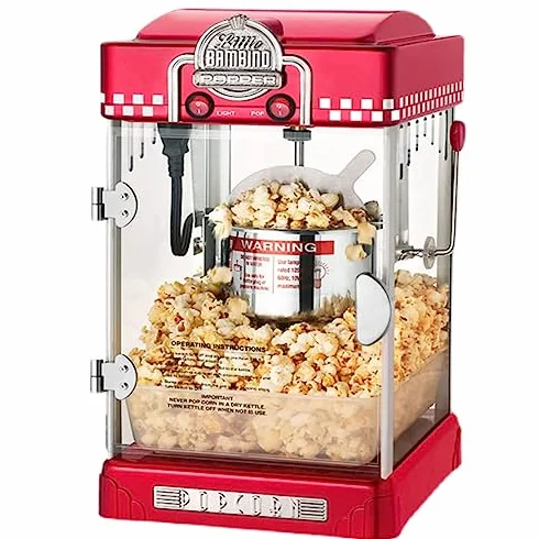 Máquina de palomitas de maíz para uso comercial y doméstico, ideal para fiestas infantiles y noches de cine