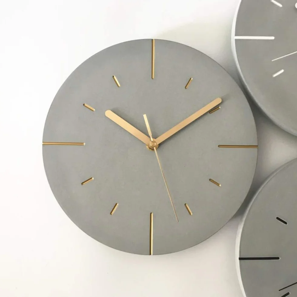 AAPIE Relojes de Pared de Estilo Industrial, Reloj de Pared silencioso, Relojes de Pared Redondos Decorativos, Reloj de Pared con batería, Adorno Grande