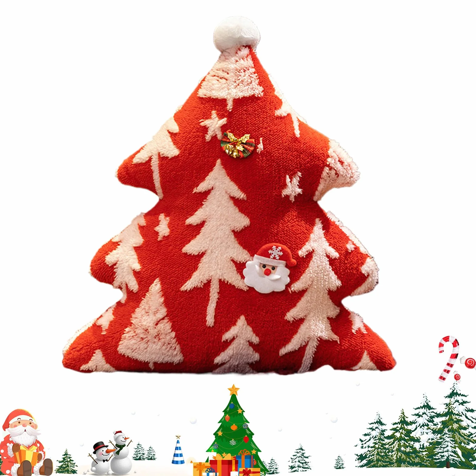 Cojín Mullido Navidad Relleno Decoración,Almohadillas De Peluche | con Silueta De Árbol | Cojín con Diseño Boho De Árbol para Decoración De Salón Sofá Dormitorio Otoño Halloween Interior,Otoño